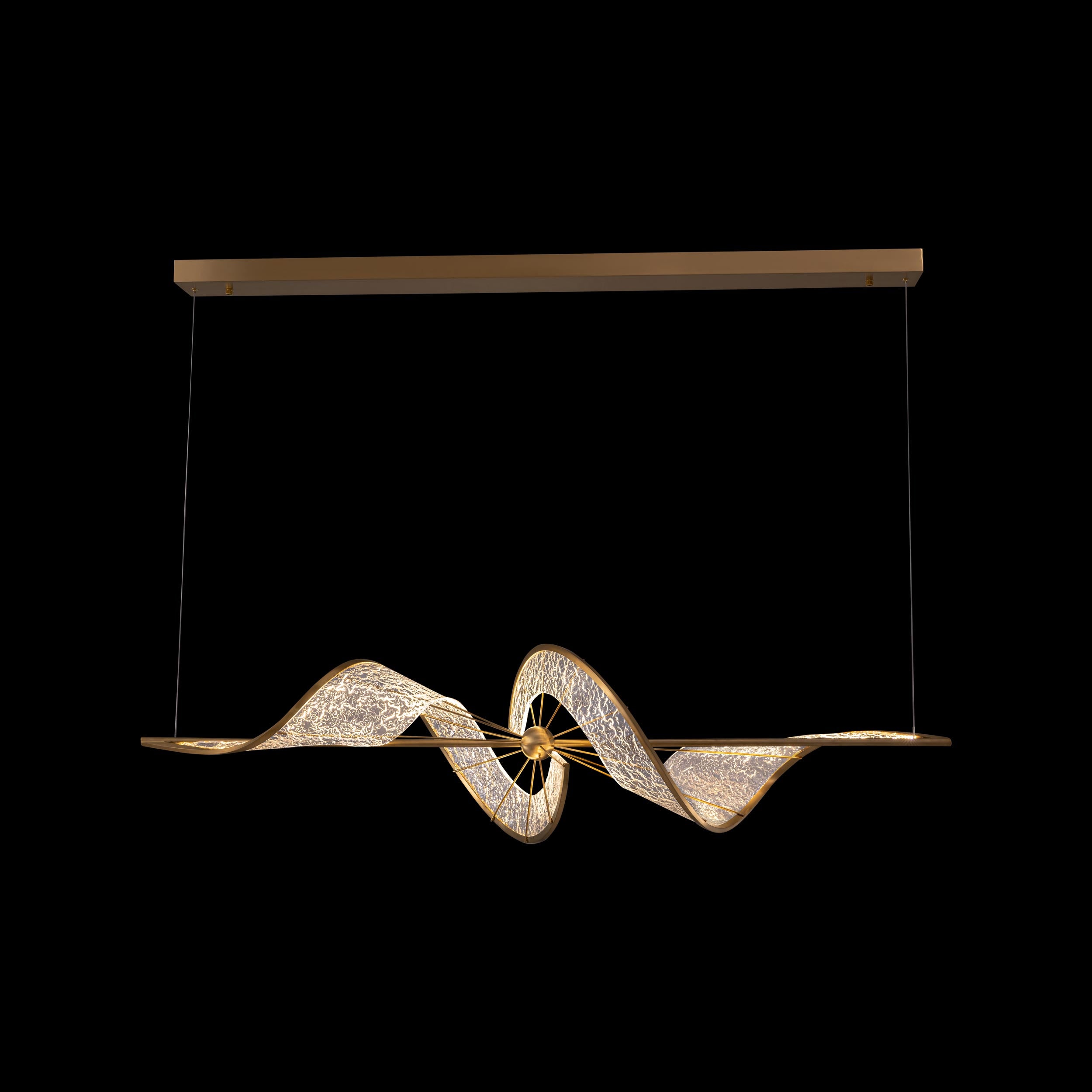 Ziva by Golden Lighting Aurora Integrated LED Island Light in Brushed Champagne - - Golden Lighting