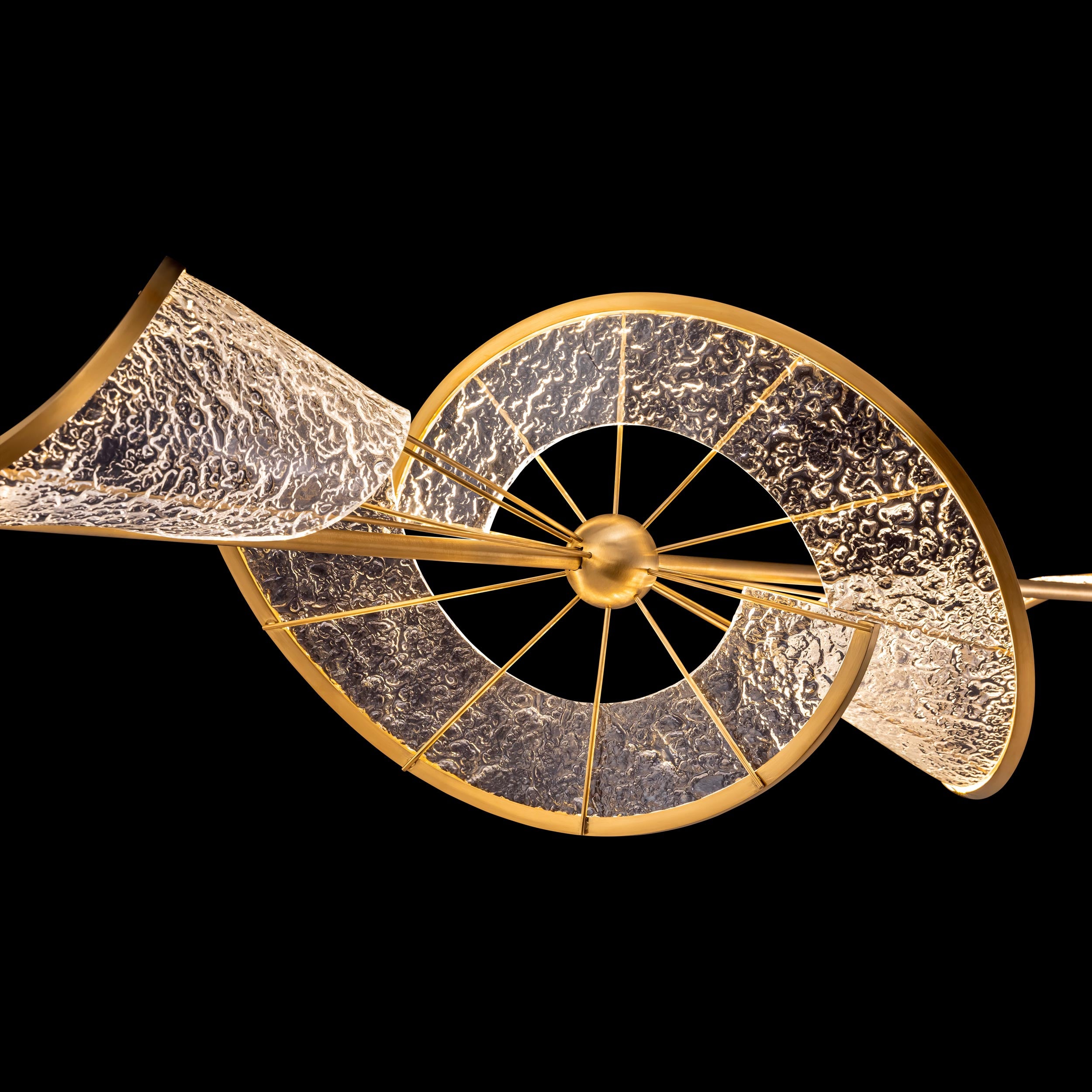 Ziva by Golden Lighting Aurora Integrated LED Island Light in Brushed Champagne - - Golden Lighting