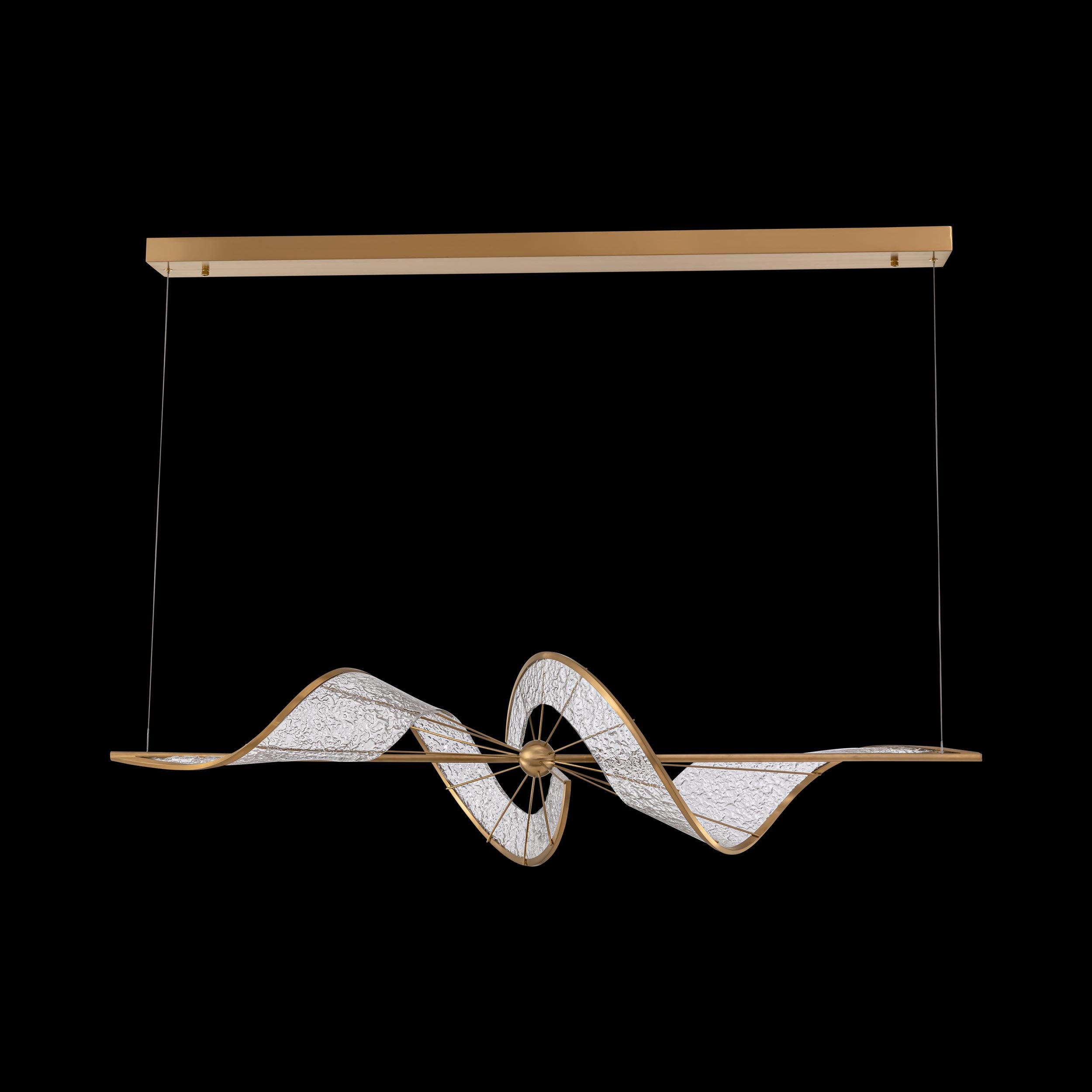 Ziva by Golden Lighting Aurora Integrated LED Island Light in Brushed Champagne - - Golden Lighting