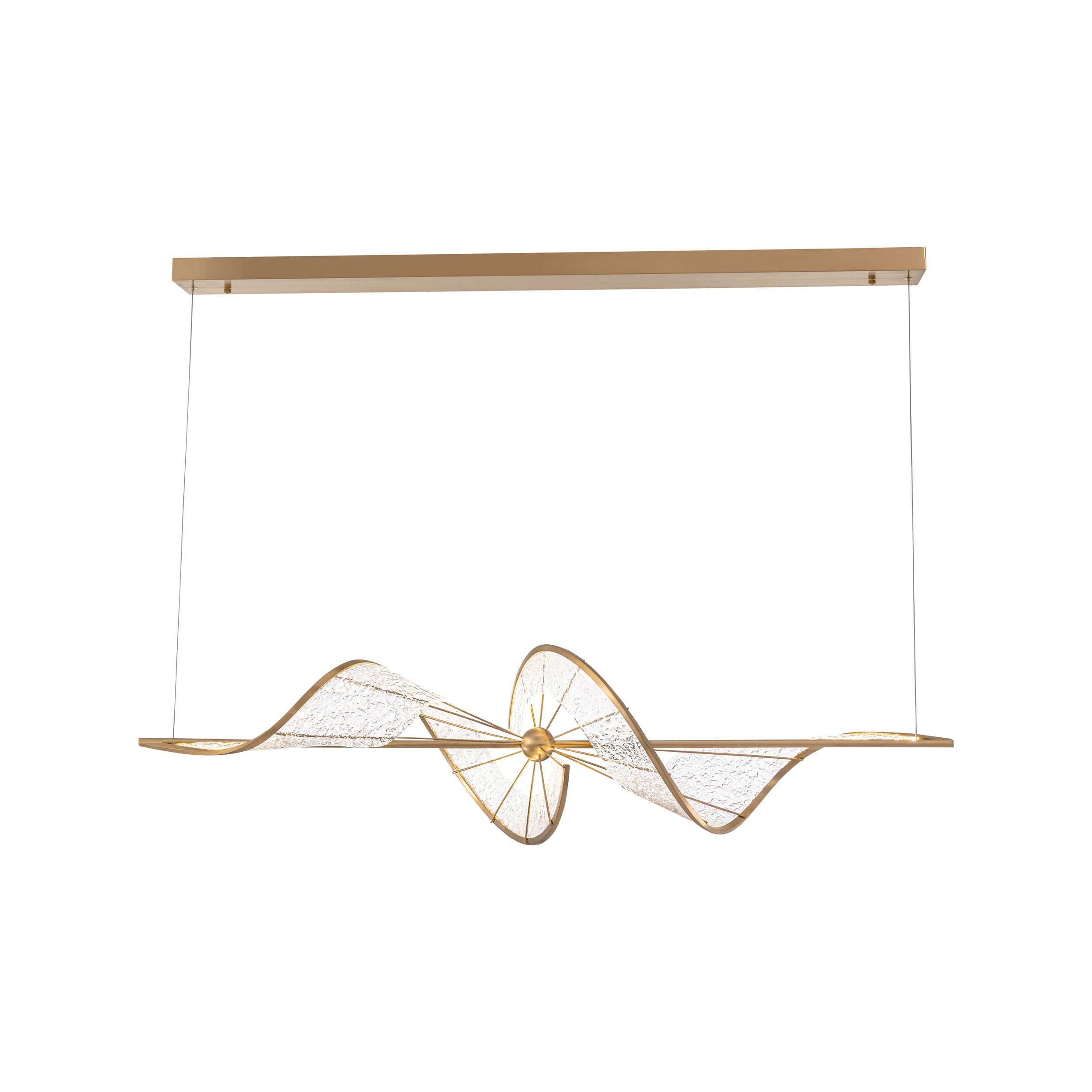 Aurora LED Linear Pendant in Brushed Champagne - - Golden Lighting