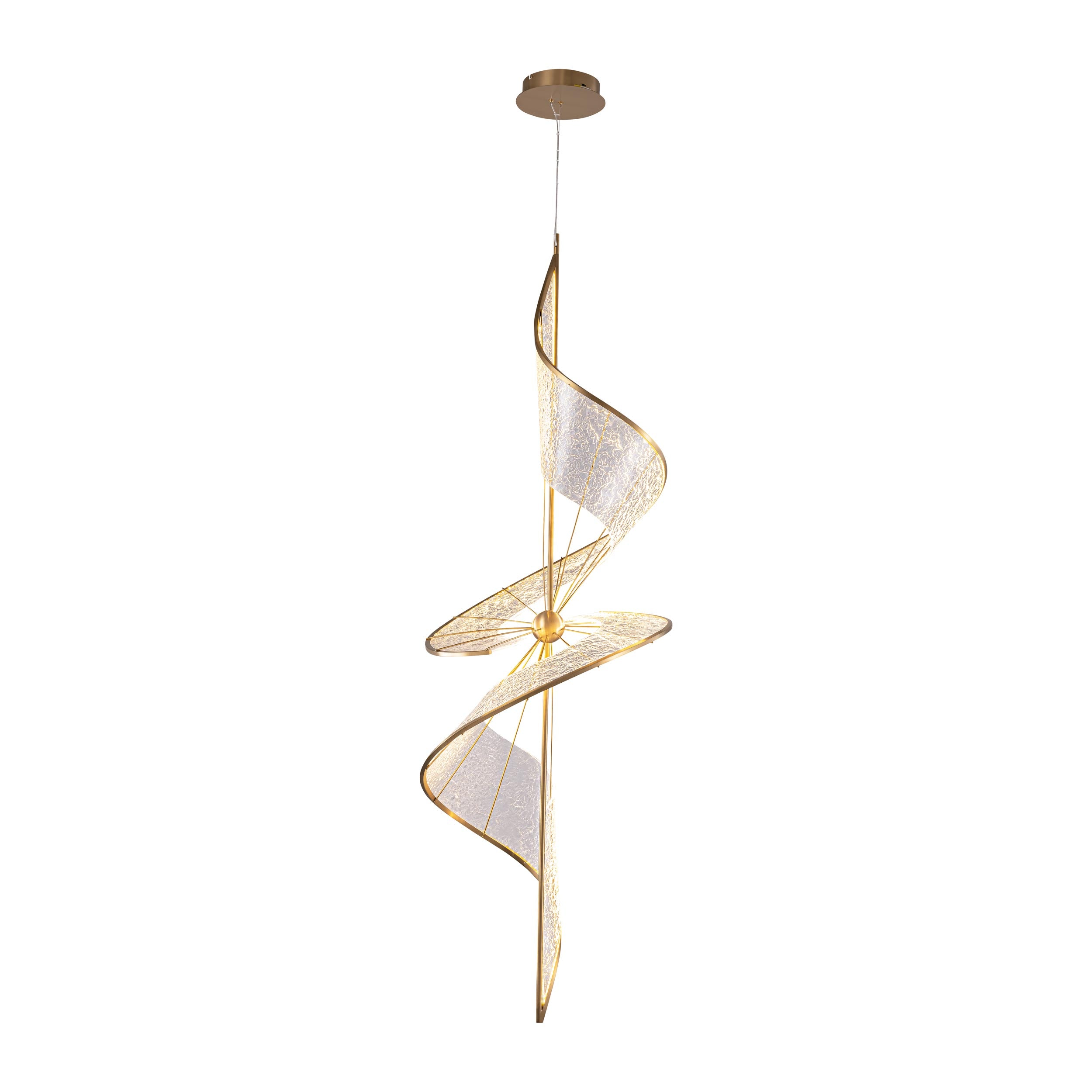 Aurora LED Large Pendant in Brushed Champagne - - Golden Lighting