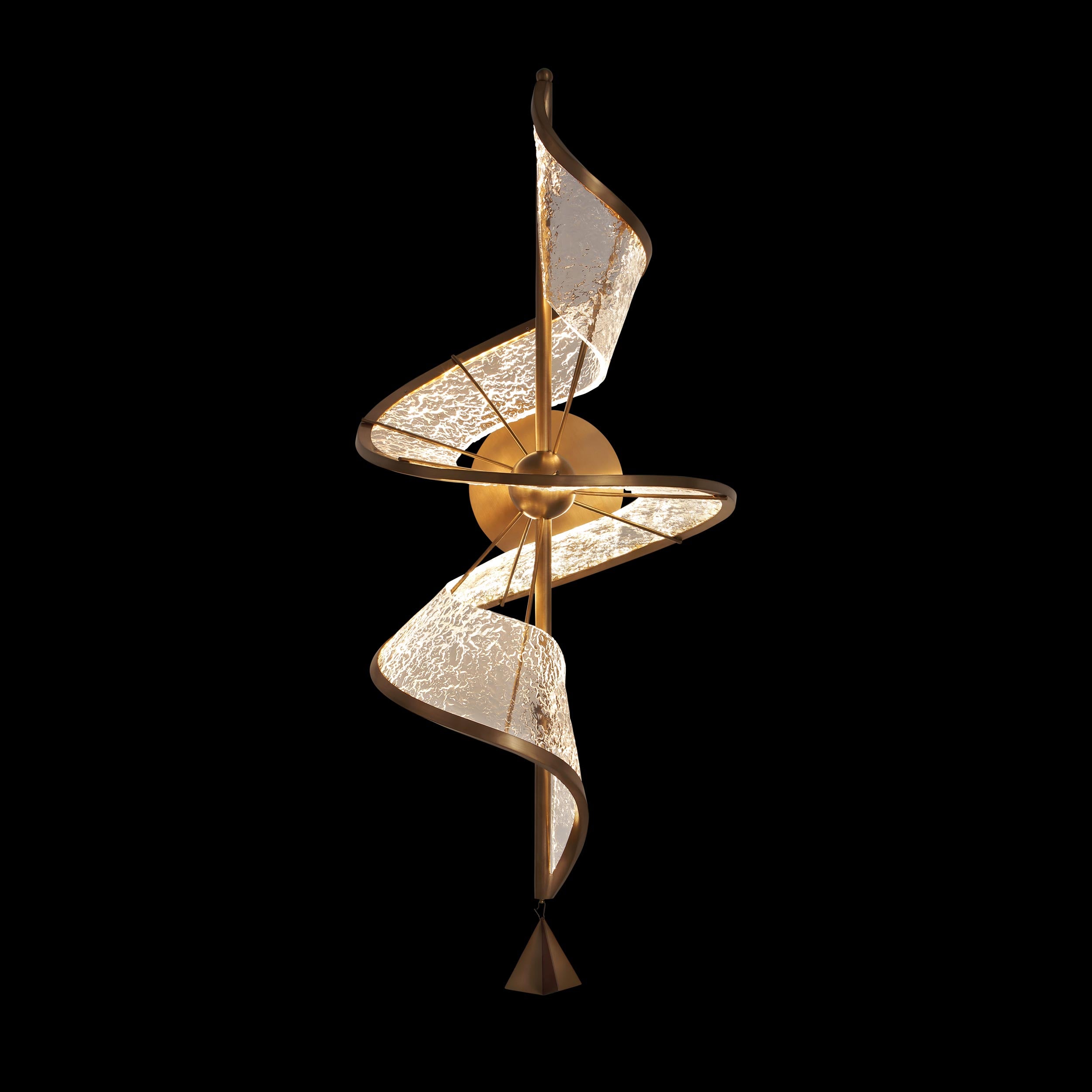 Ziva by Golden Lighting Aurora Integrated LED Wall Sconce in Brushed Champagne - - Golden Lighting
