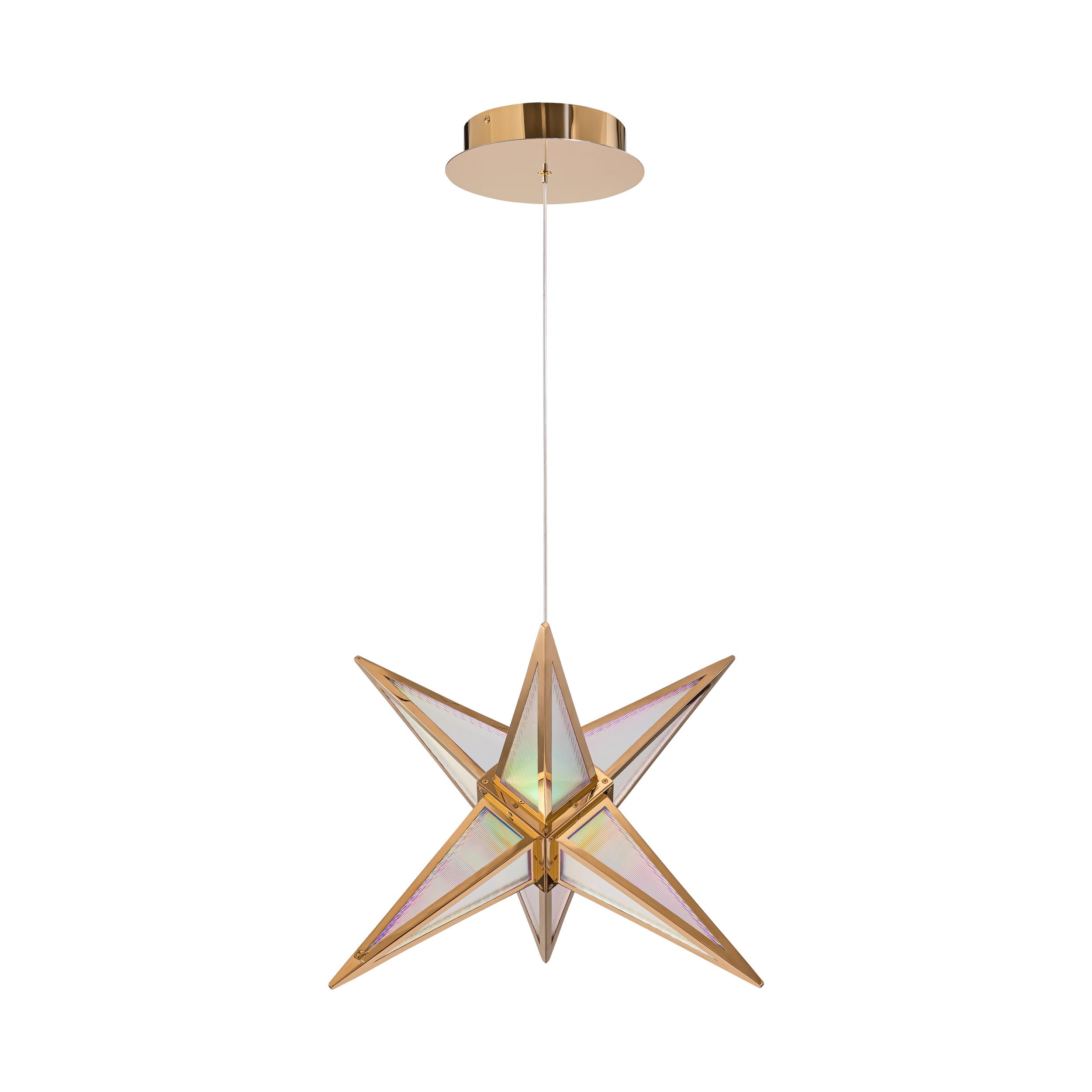 Spectrum 18" LED Chandelier in Rose Gold - Default Title - Golden Lighting