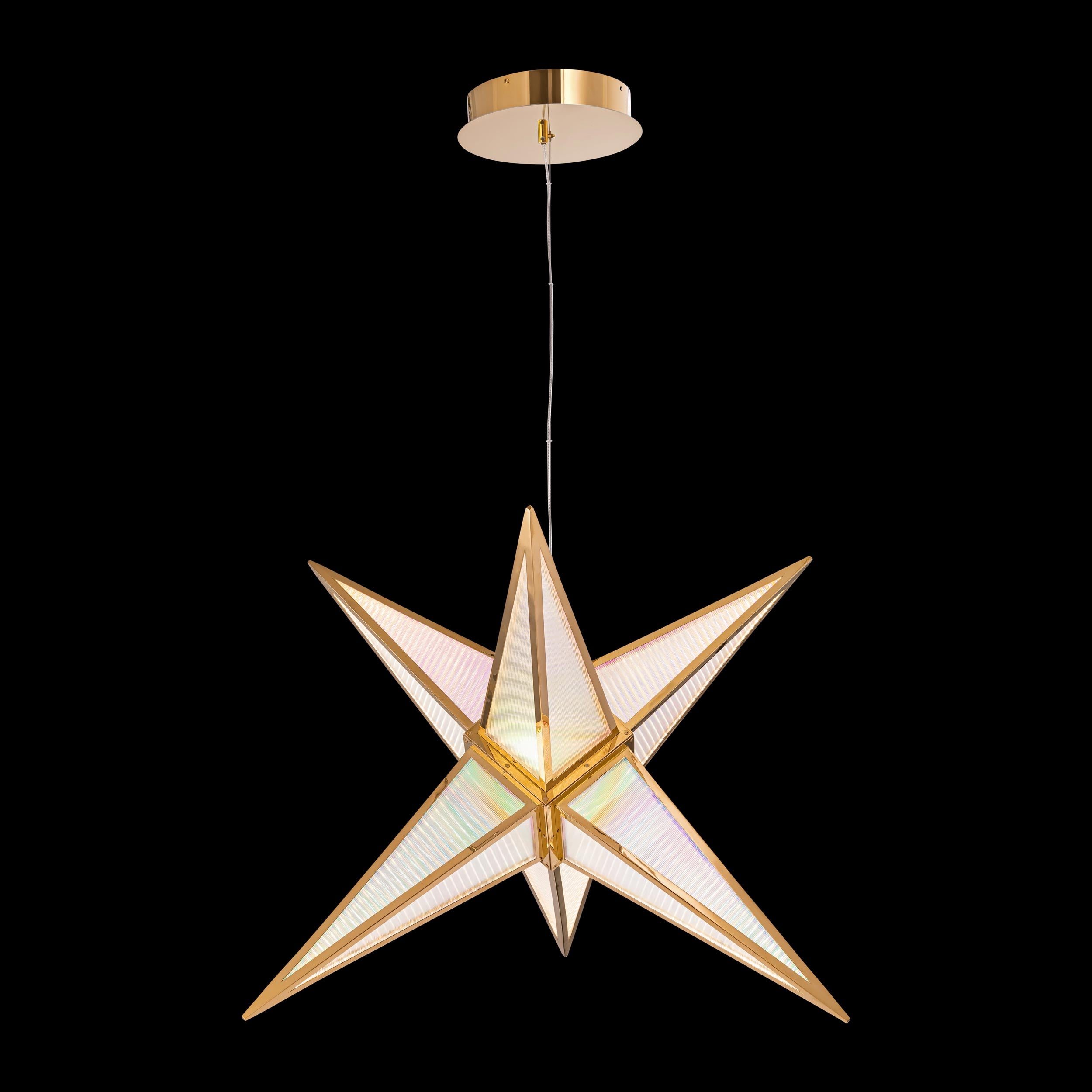 Ziva by Golden Lighting Spectrum Integrated LED 29in Pendant in Rose Gold - - Golden Lighting
