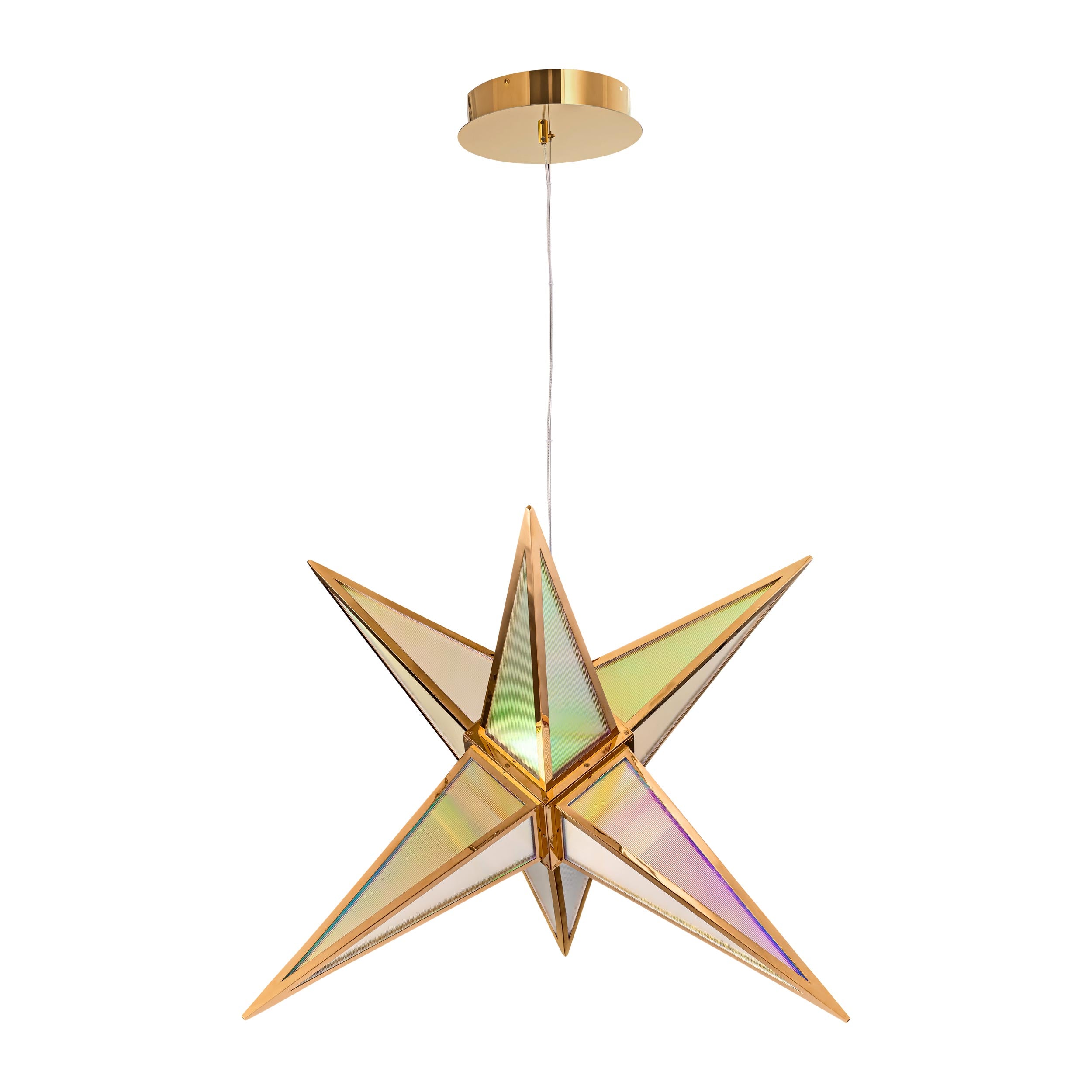 Spectrum 30" LED Chandelier in Rose Gold - - Golden Lighting