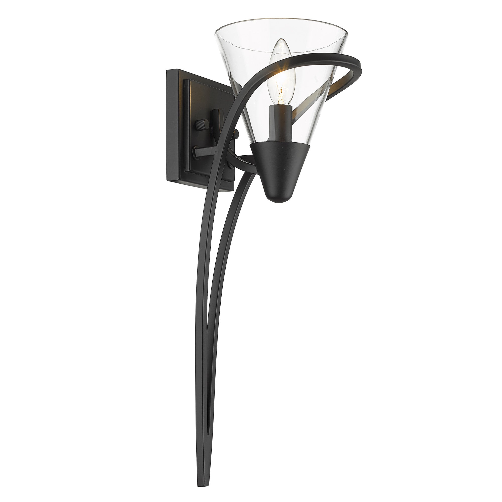 Olympia 1-light Wall Sconce in Matte Black