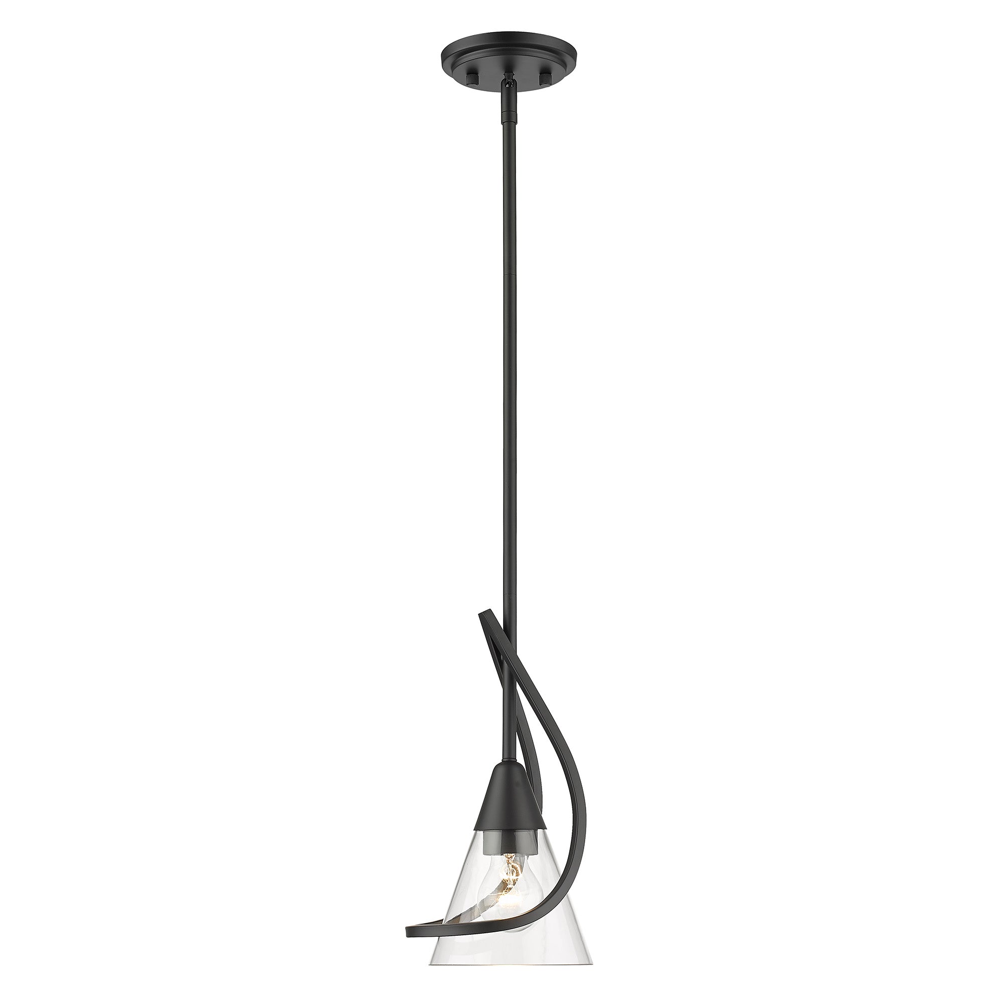 Olympia 1-light Pendant in Matte Black