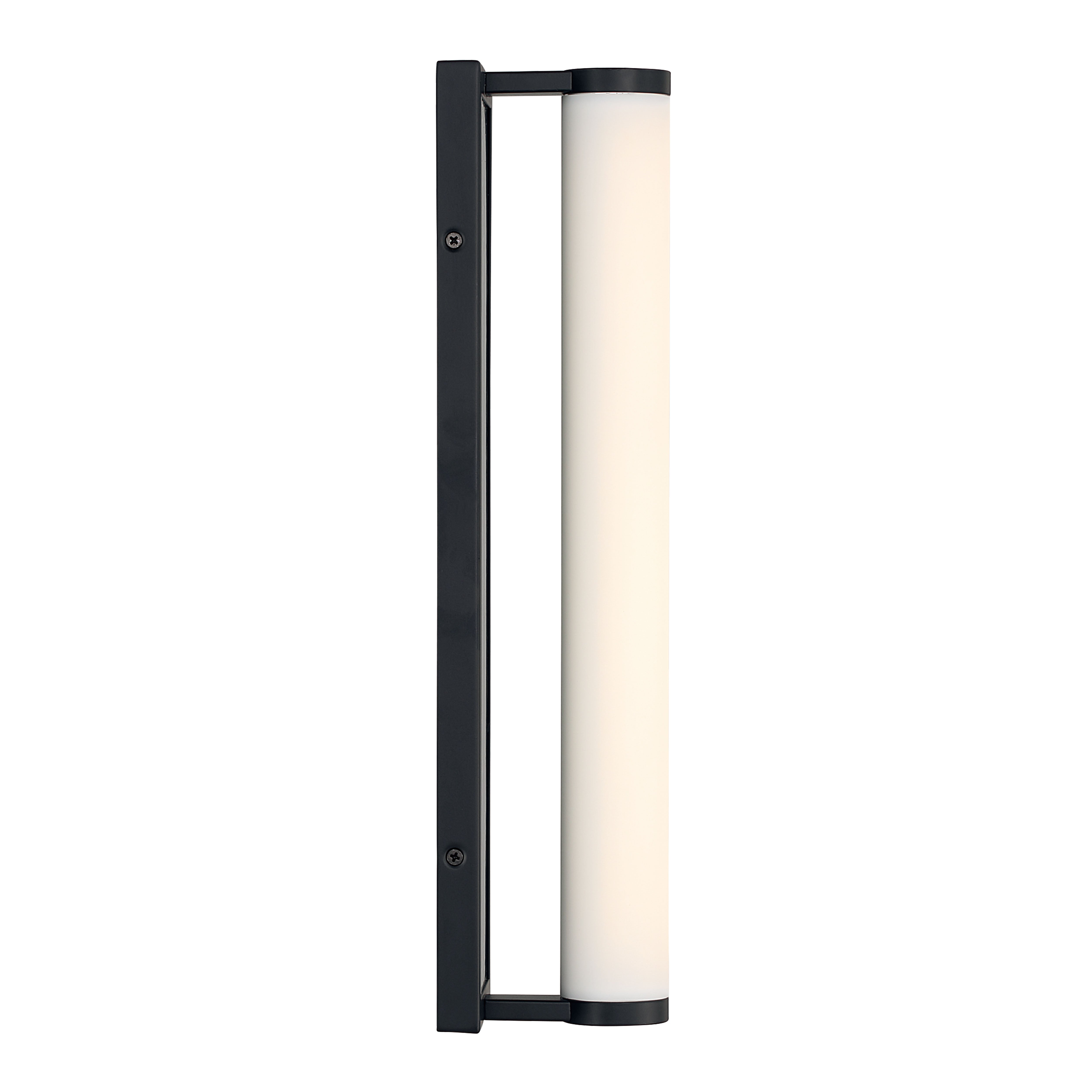 Stratum Integrated LED 18in Vanity in Matte Black with Persian Green Marble - - Golden Lighting