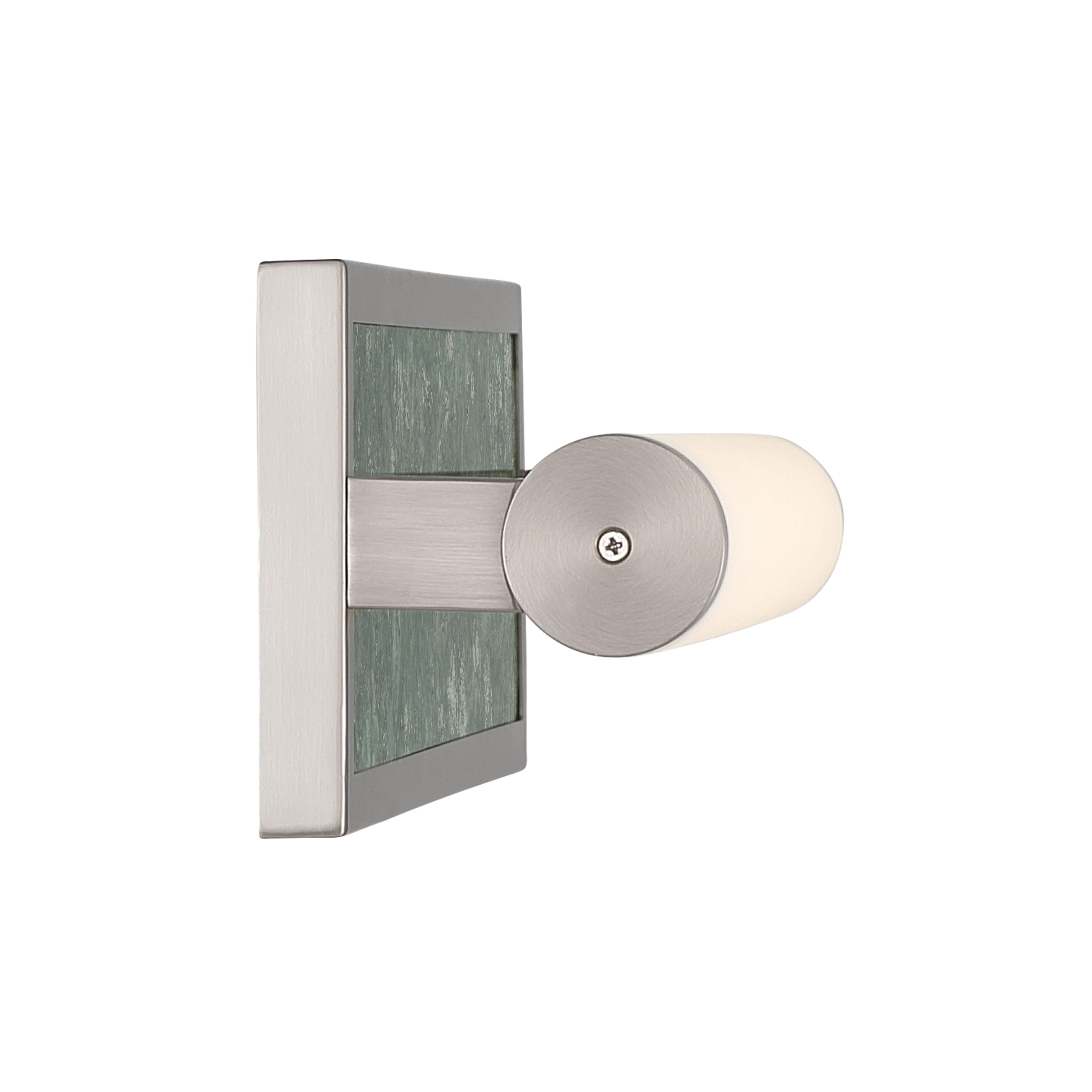 Stratum Integrated LED 18in Vanity in Brushed Nickel with Persian Green Marble - - Golden Lighting
