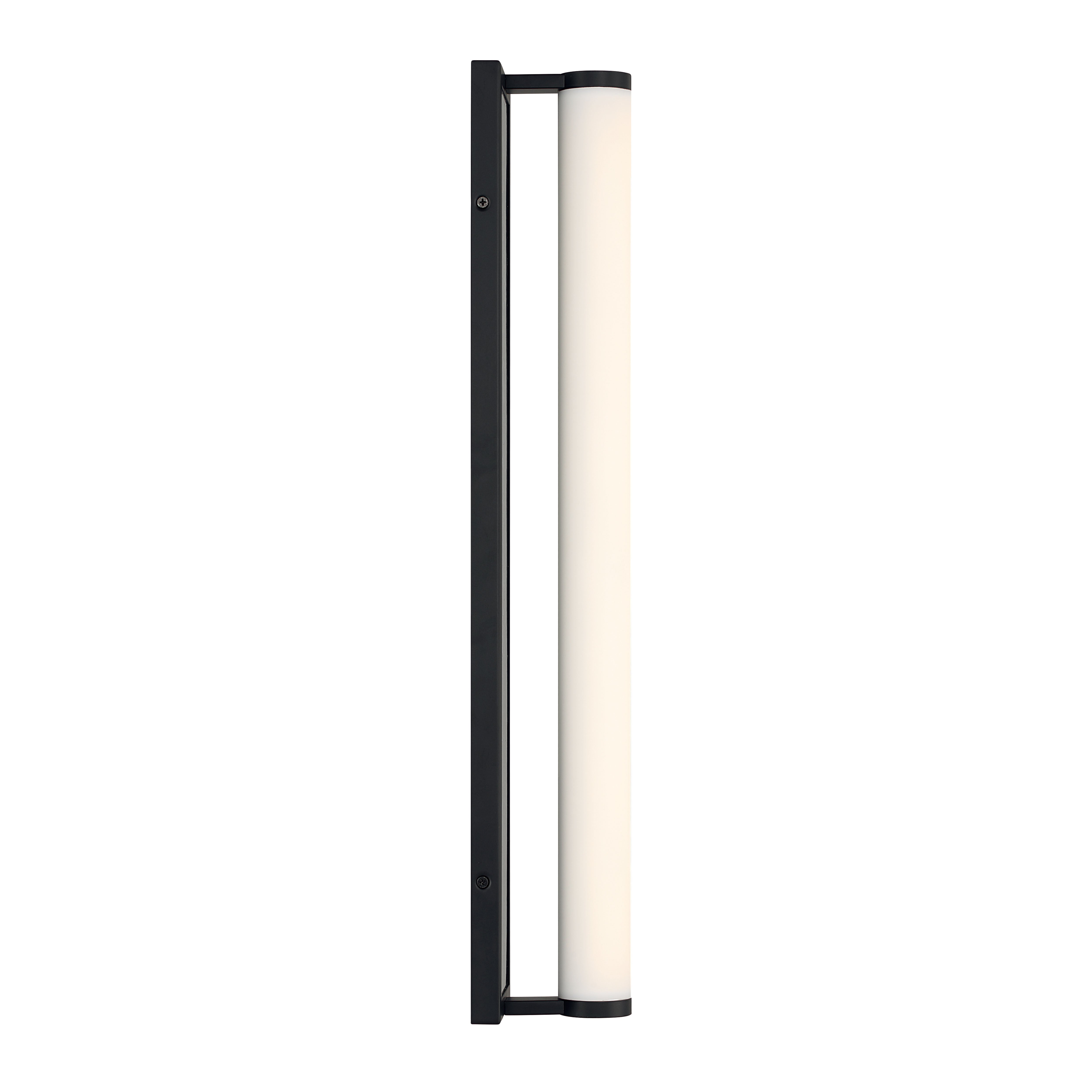 Stratum Integrated LED 24in Vanity in Matte Black with Persian Green Marble - - Golden Lighting