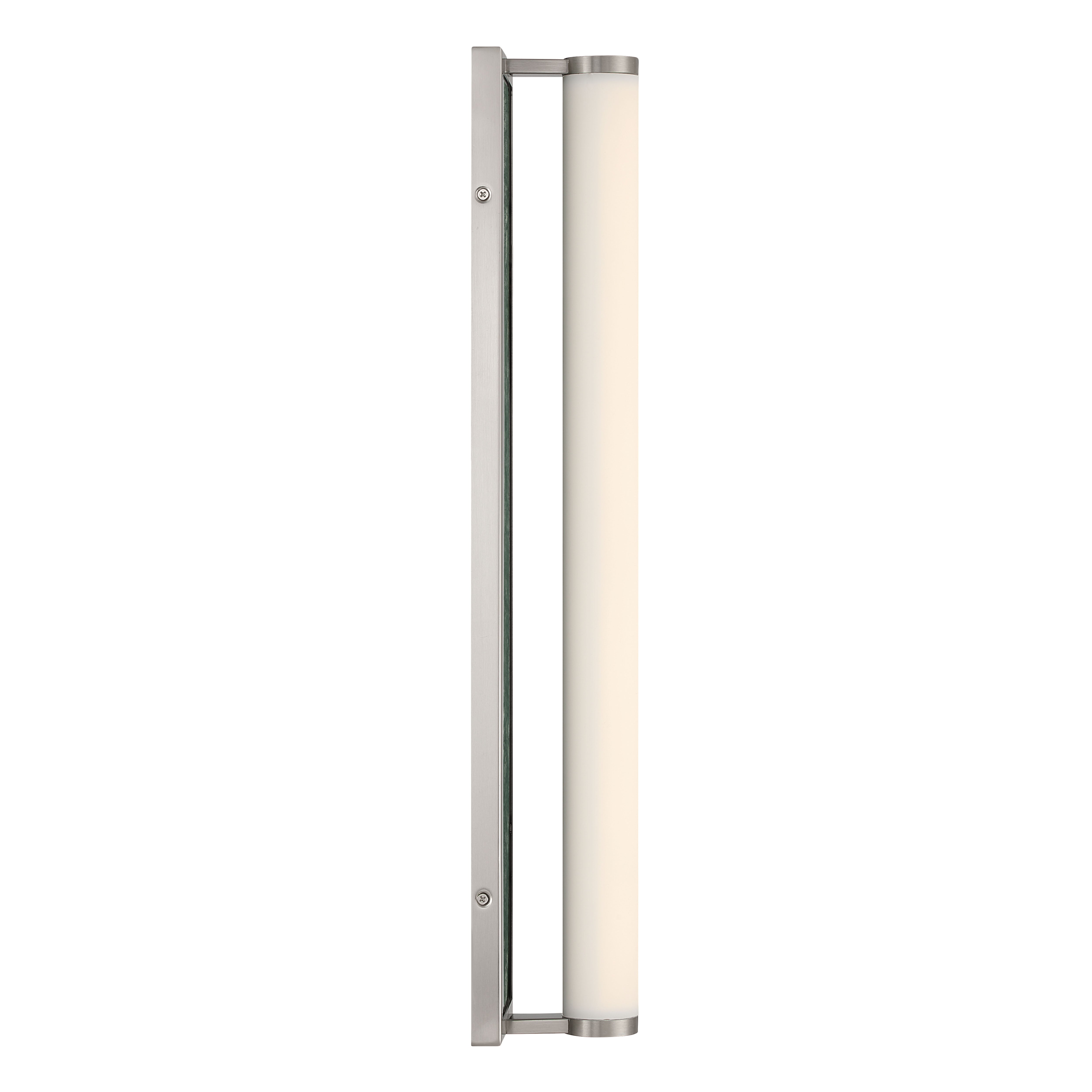 Stratum Integrated LED 24in Vanity in Brushed Nickel with Persian Green Marble - - Golden Lighting