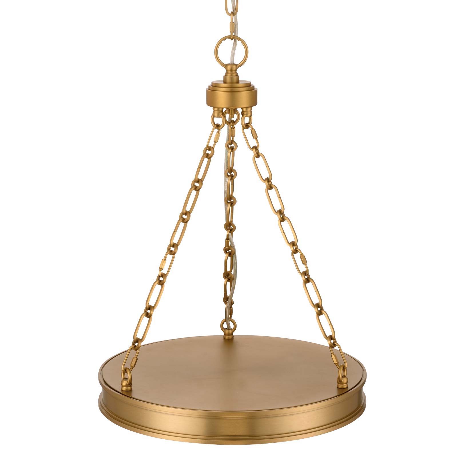 Golden Lighting Cameron Integrated LED 17in Pendant in Brushed Champagne Brass with Etched Glass - - Golden Lighting