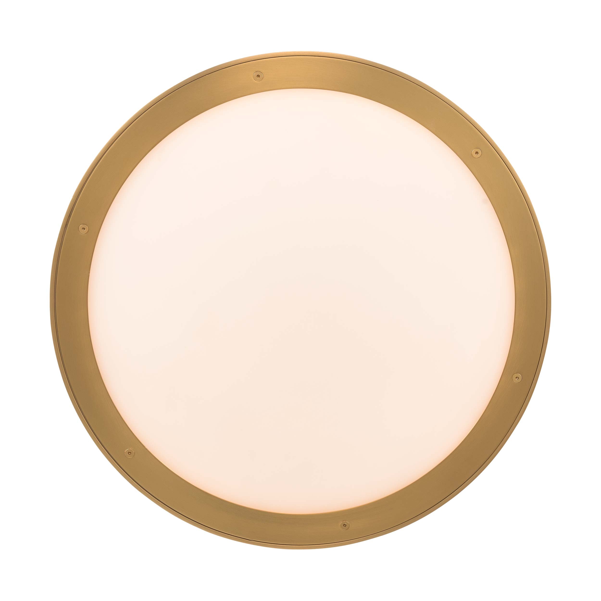 Golden Lighting Cameron Integrated LED 17in Pendant in Brushed Champagne Brass with Etched Glass - - Golden Lighting