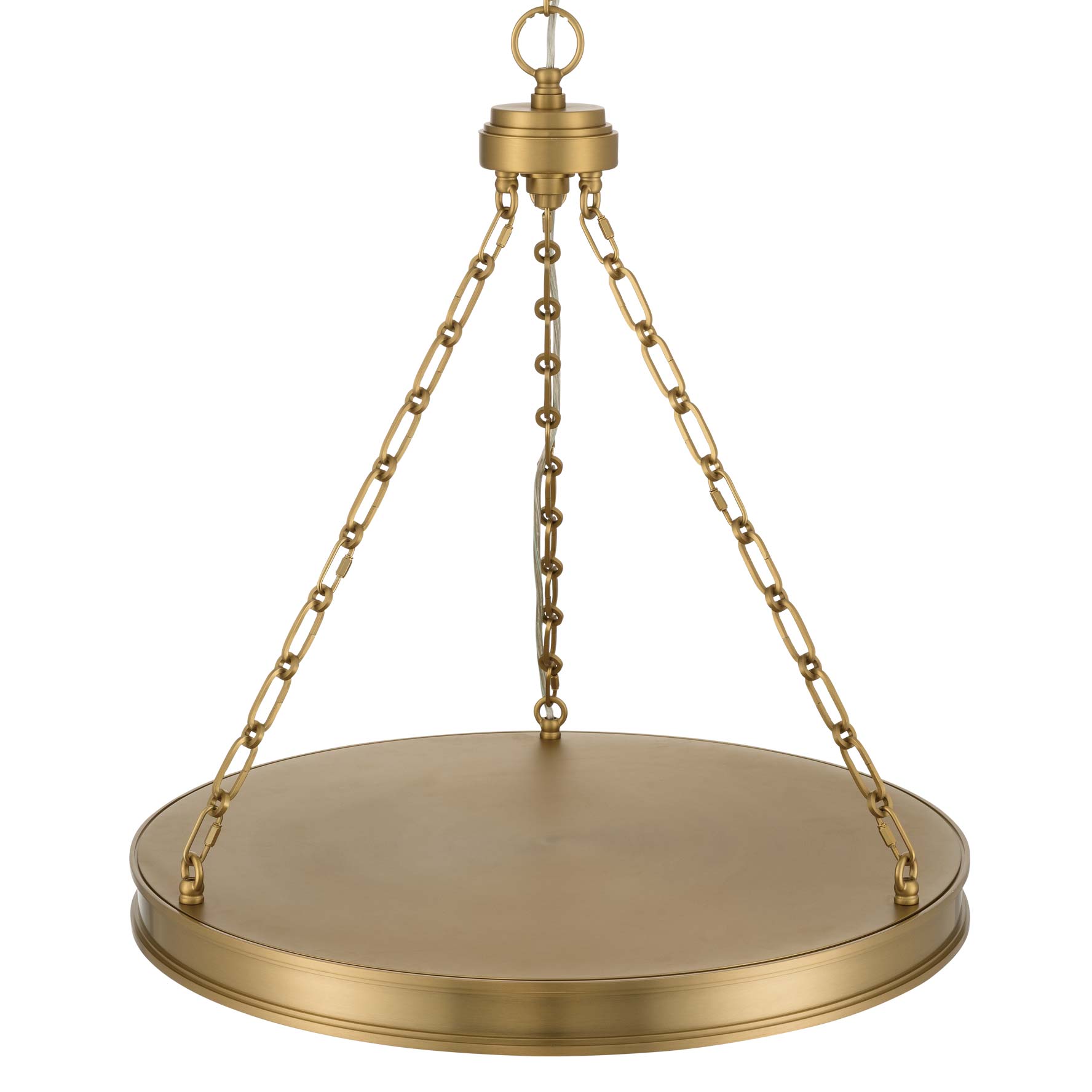 Golden Lighting Cameron Integrated LED 24in Pendant in Brushed Champagne Brass with Etched Glass - - Golden Lighting
