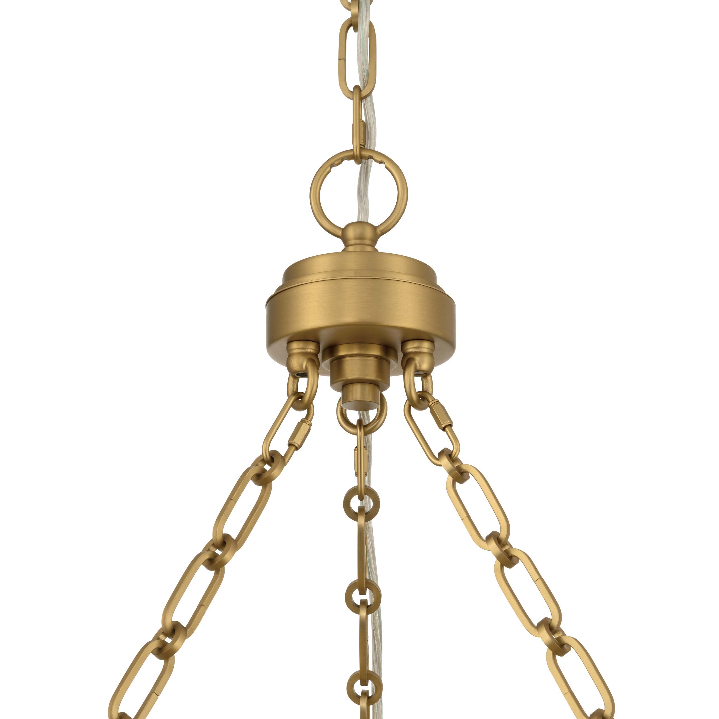 Golden Lighting Cameron Integrated LED 24in Pendant in Brushed Champagne Brass with Etched Glass - - Golden Lighting