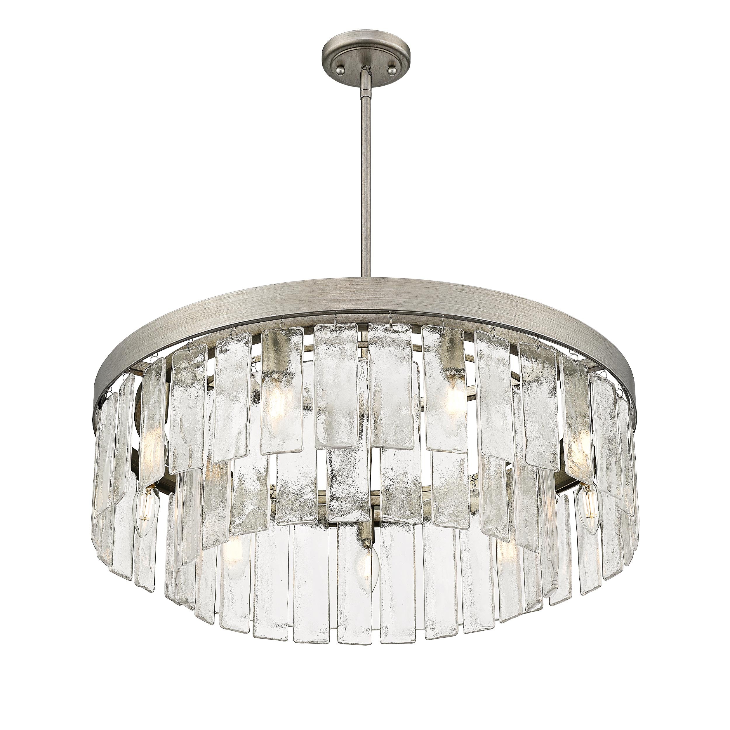 Golden Lighting Ciara 9-light Chandelier in Peruvian Silver - - Golden Lighting