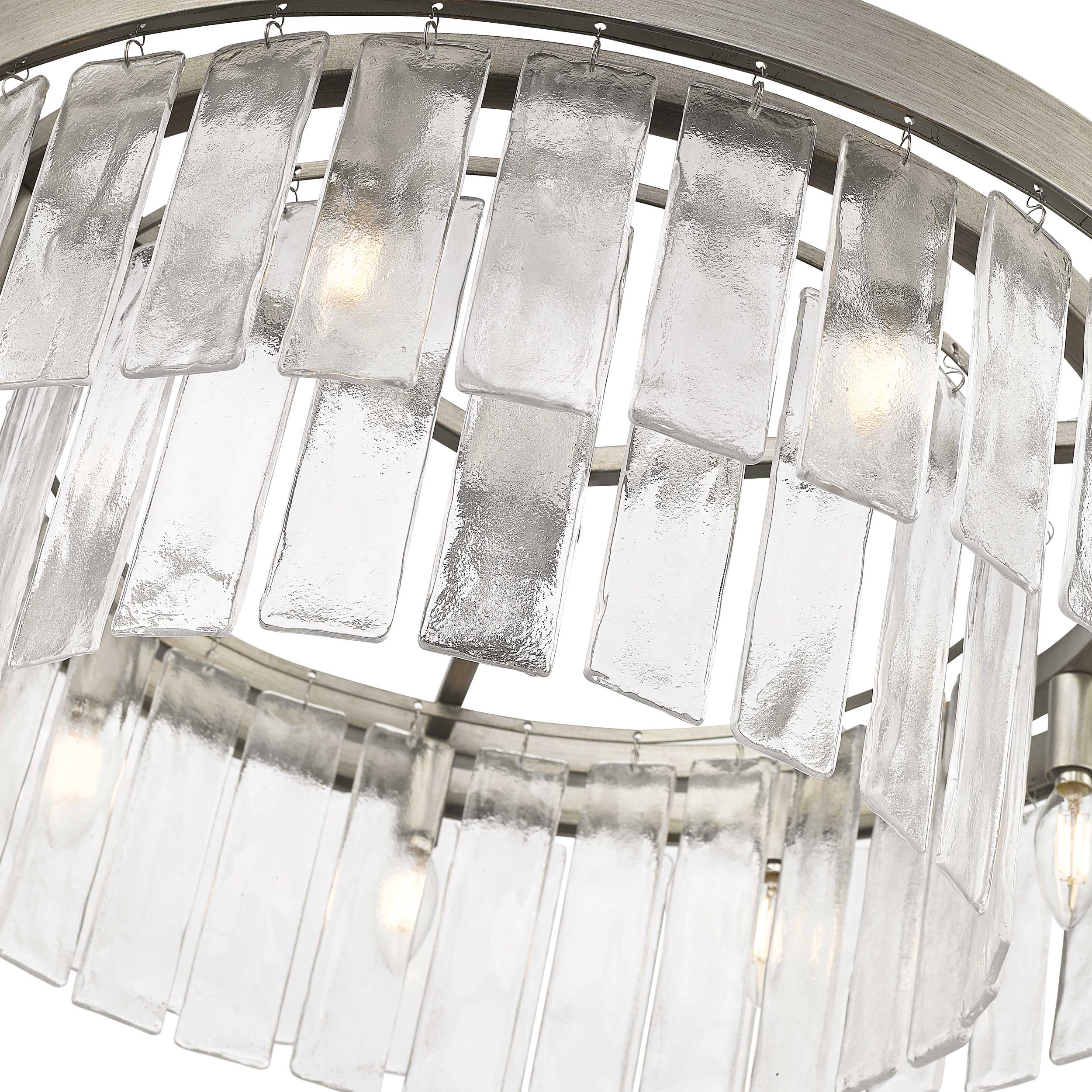Golden Lighting Ciara 9-light Chandelier in Peruvian Silver - - Golden Lighting