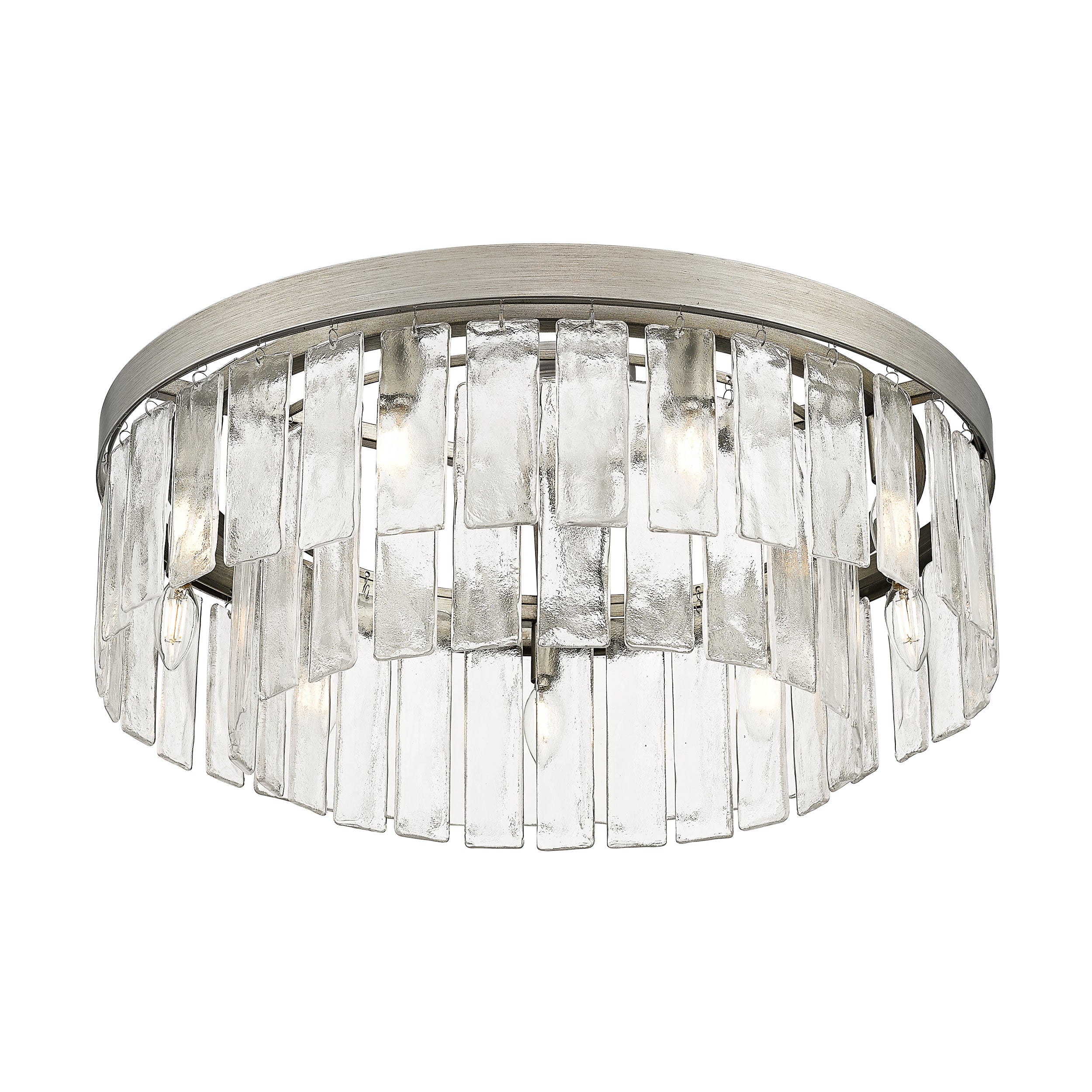 Golden Lighting Ciara 9-light Semi-Flush Mount in Peruvian Silver - - Golden Lighting
