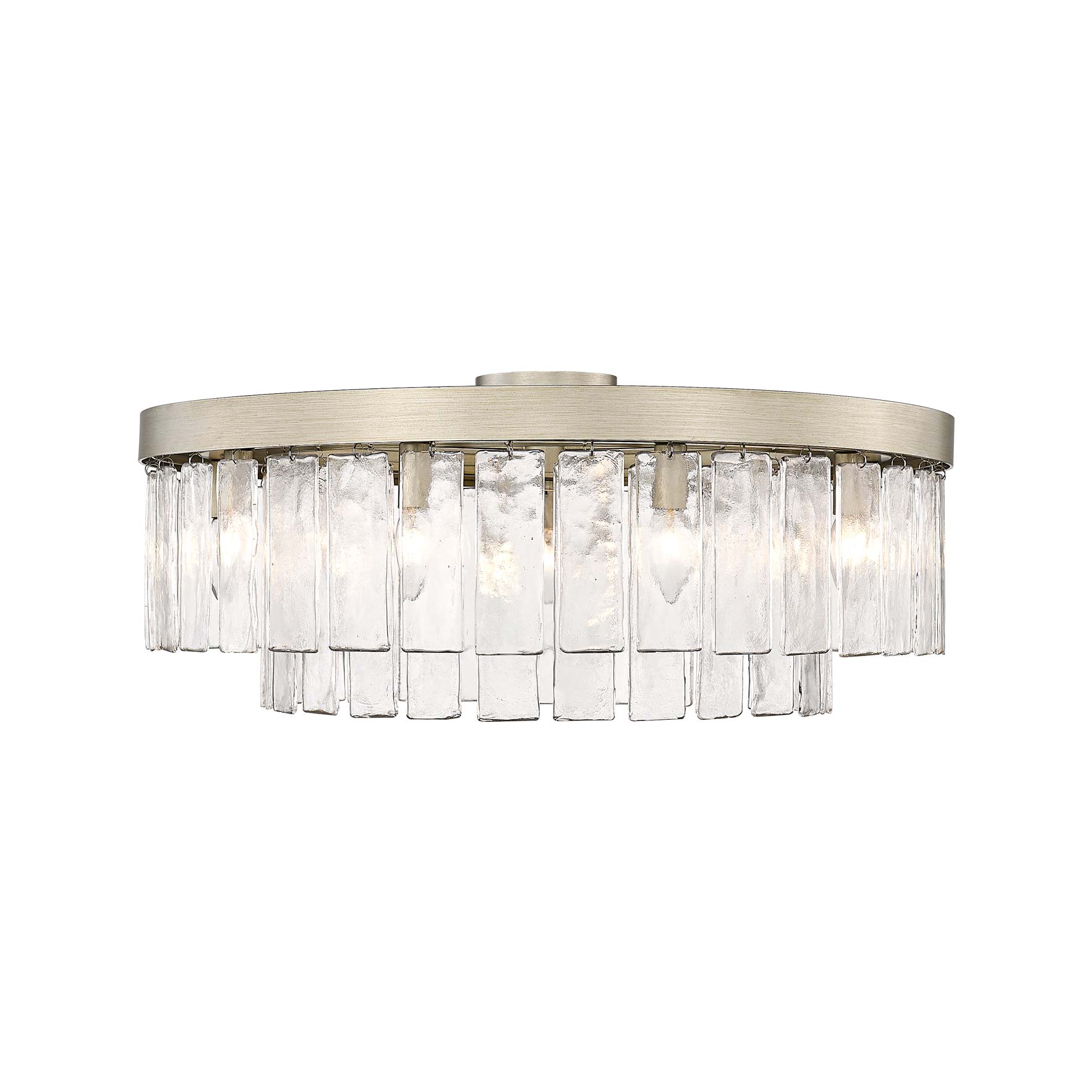 Golden Lighting Ciara 9-light Semi-Flush Mount in White Gold