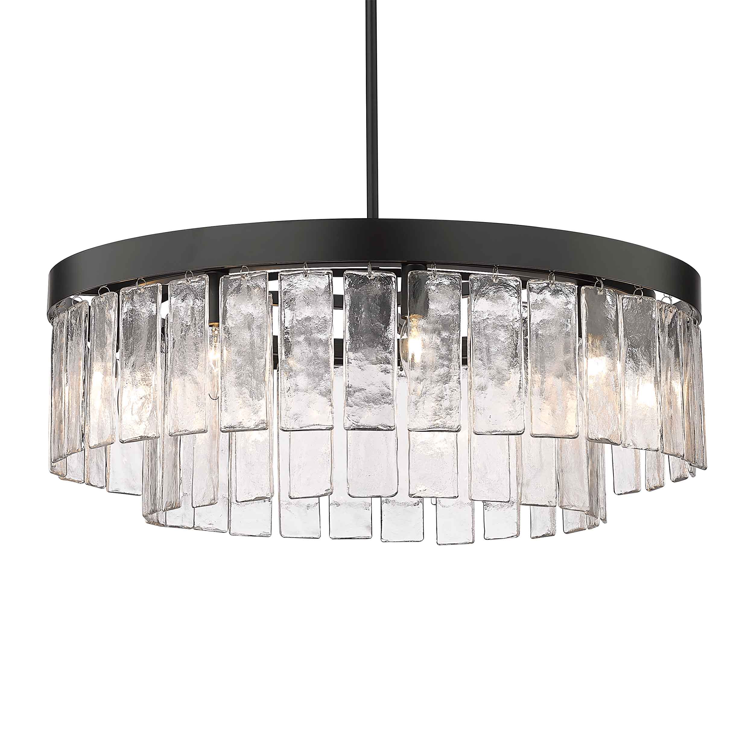 Golden Lighting Ciara 9-light Chandelier in Matte Black - Default Title - Golden Lighting