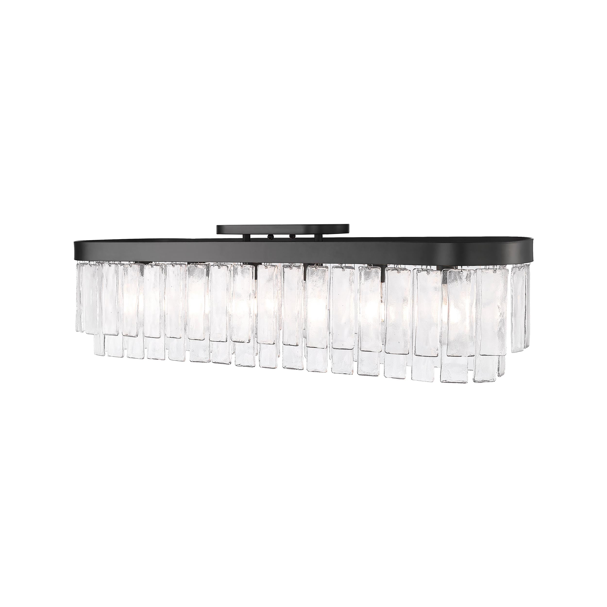 Golden Lighting Ciara 6-light Flush Mount in Matte Black - - Golden Lighting