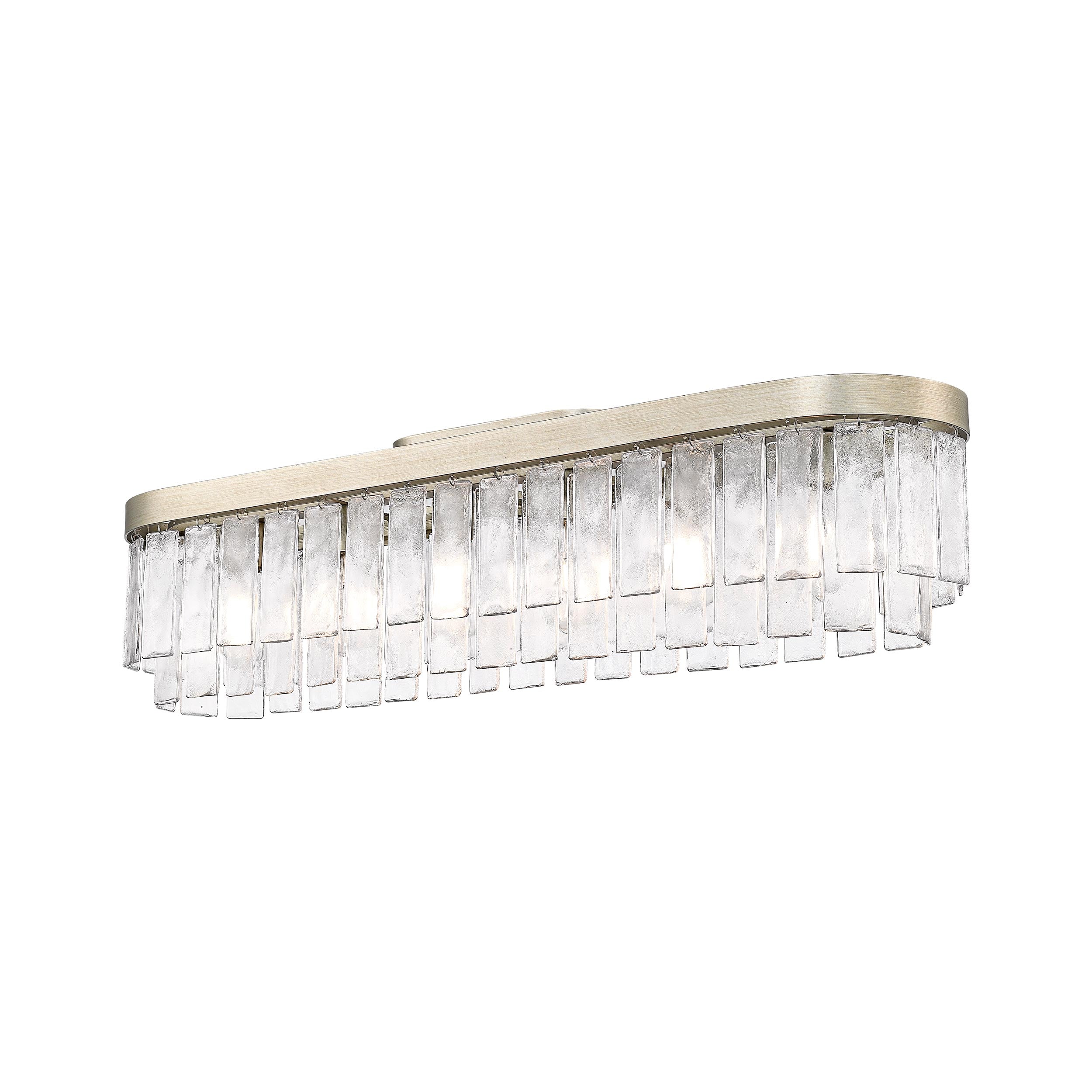 Golden Lighting Ciara 6-light Flush Mount in White Gold - - Golden Lighting