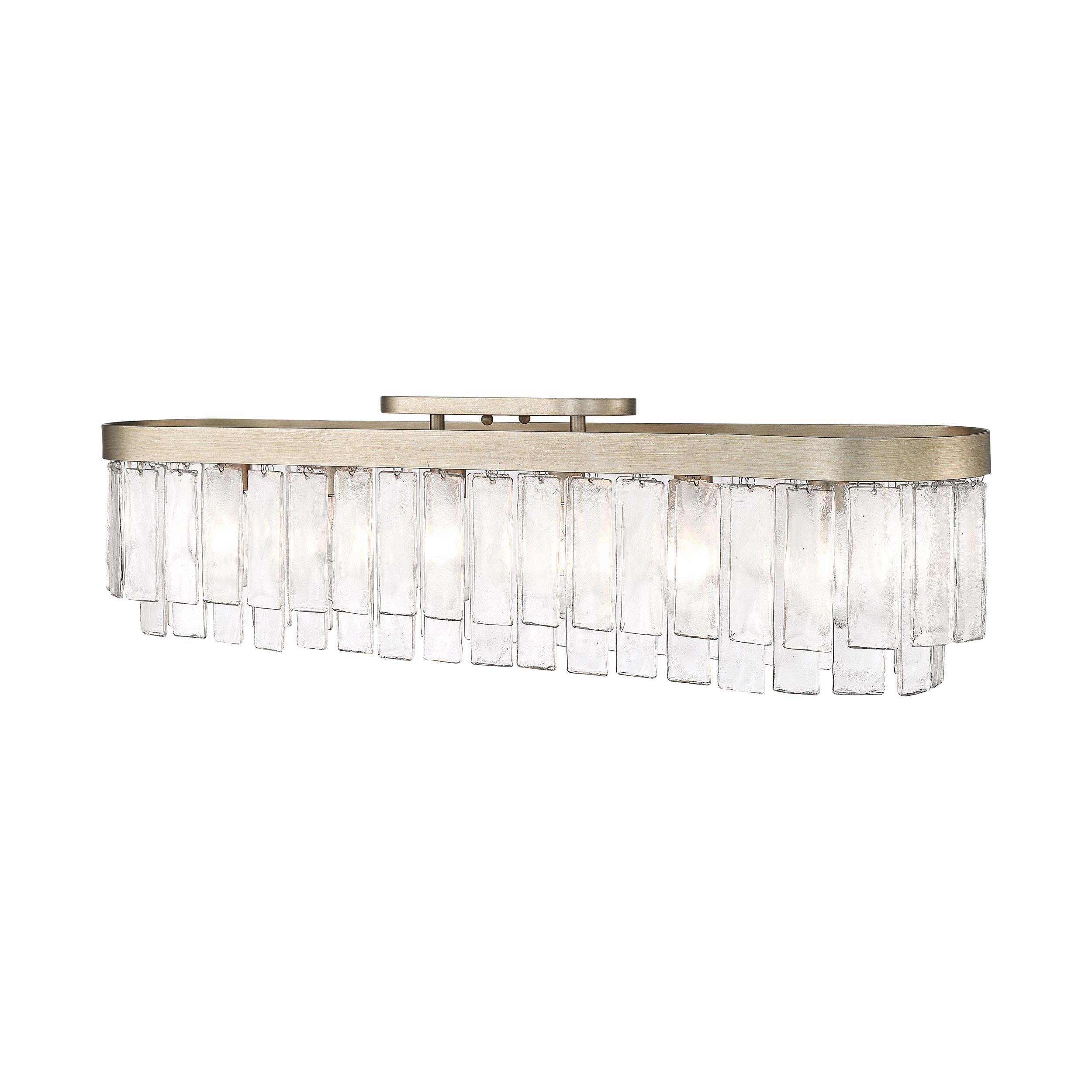 Golden Lighting Ciara 6-light Flush Mount in White Gold - - Golden Lighting