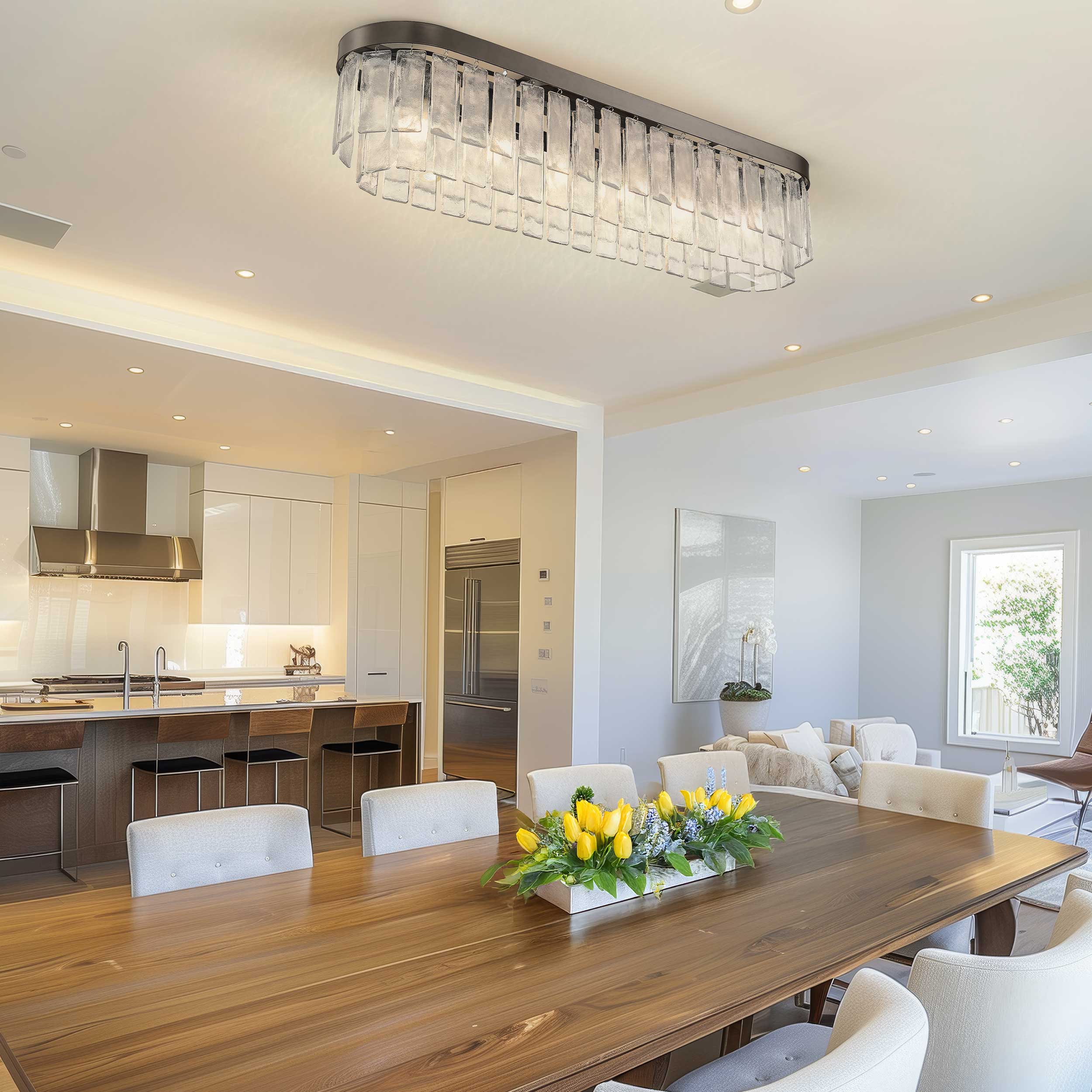 Golden Lighting Ciara 6-light Flush Mount in Matte Black - - Golden Lighting