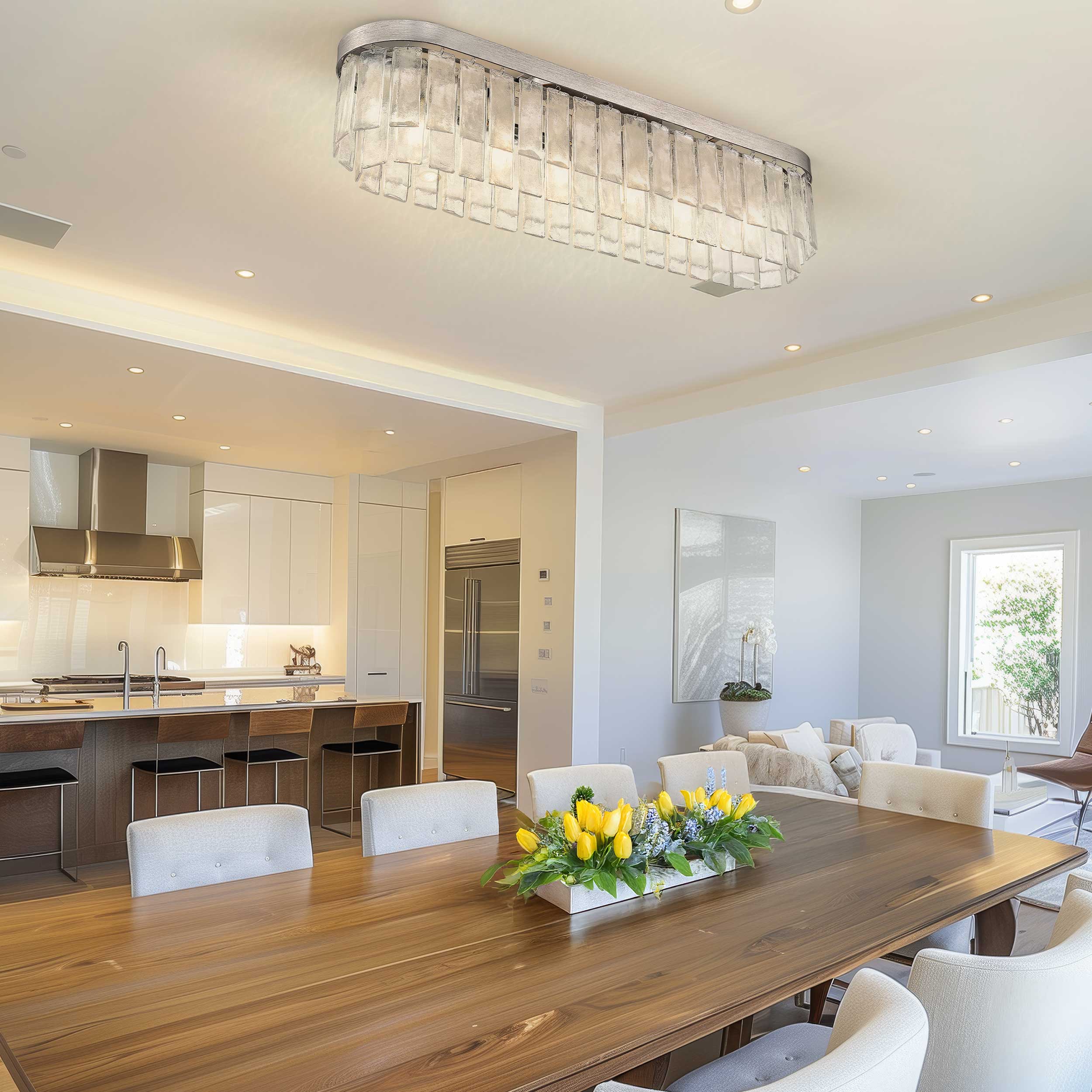 Golden Lighting Ciara 6-light Flush Mount in Peruvian Silver