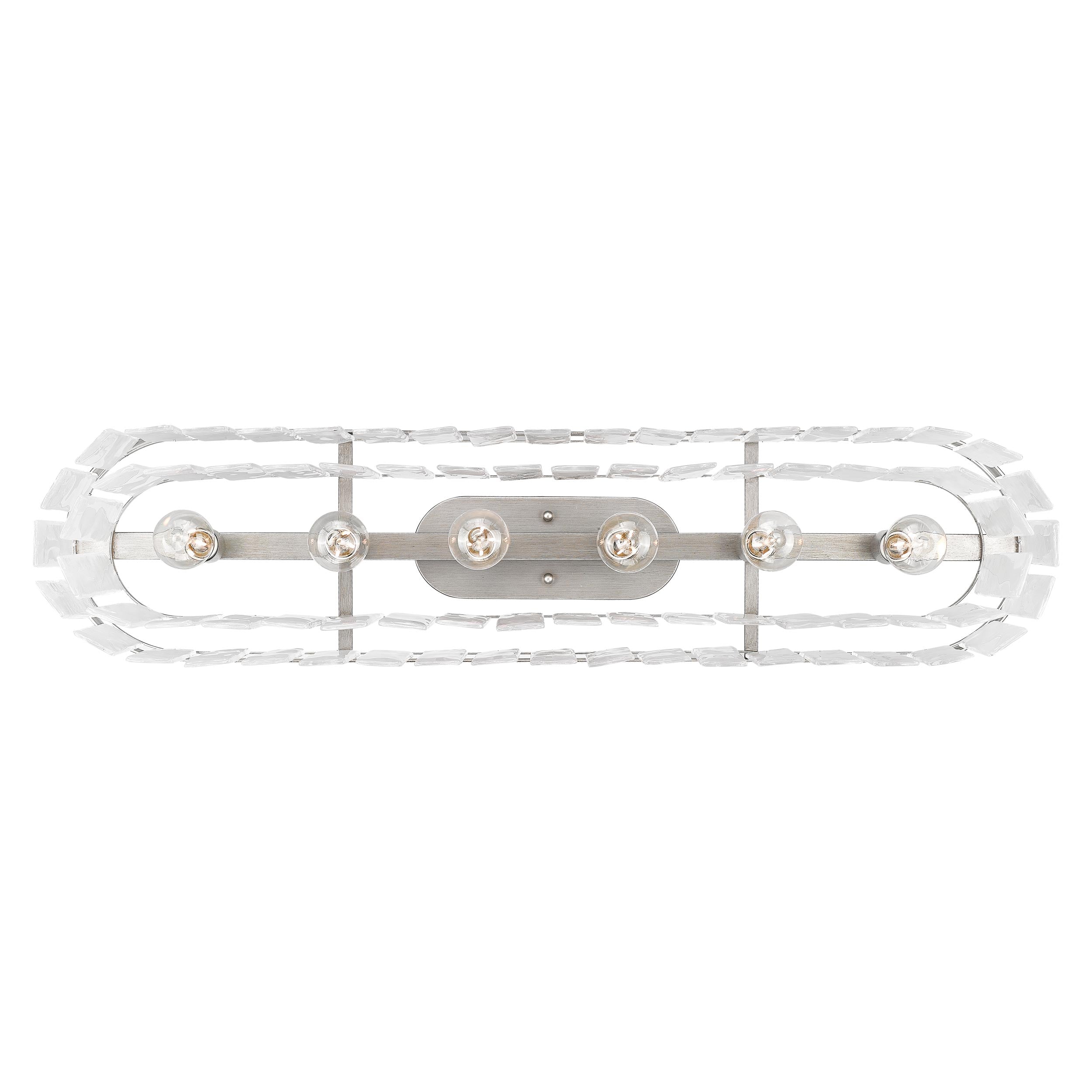 Golden Lighting Ciara 6-light Island Light in Peruvian Silver - - Golden Lighting