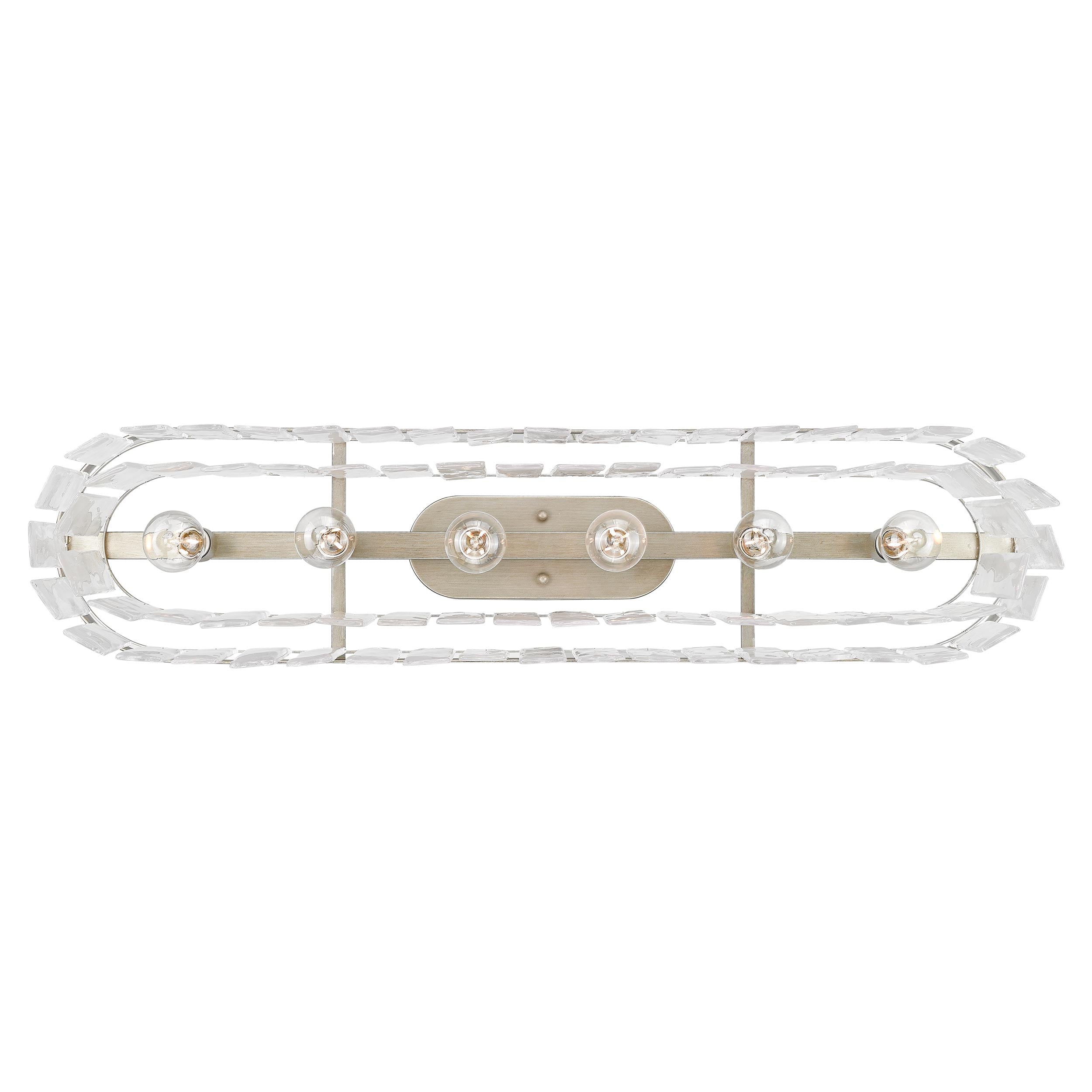 Golden Lighting Ciara 6-light Island Light in White Gold - - Golden Lighting