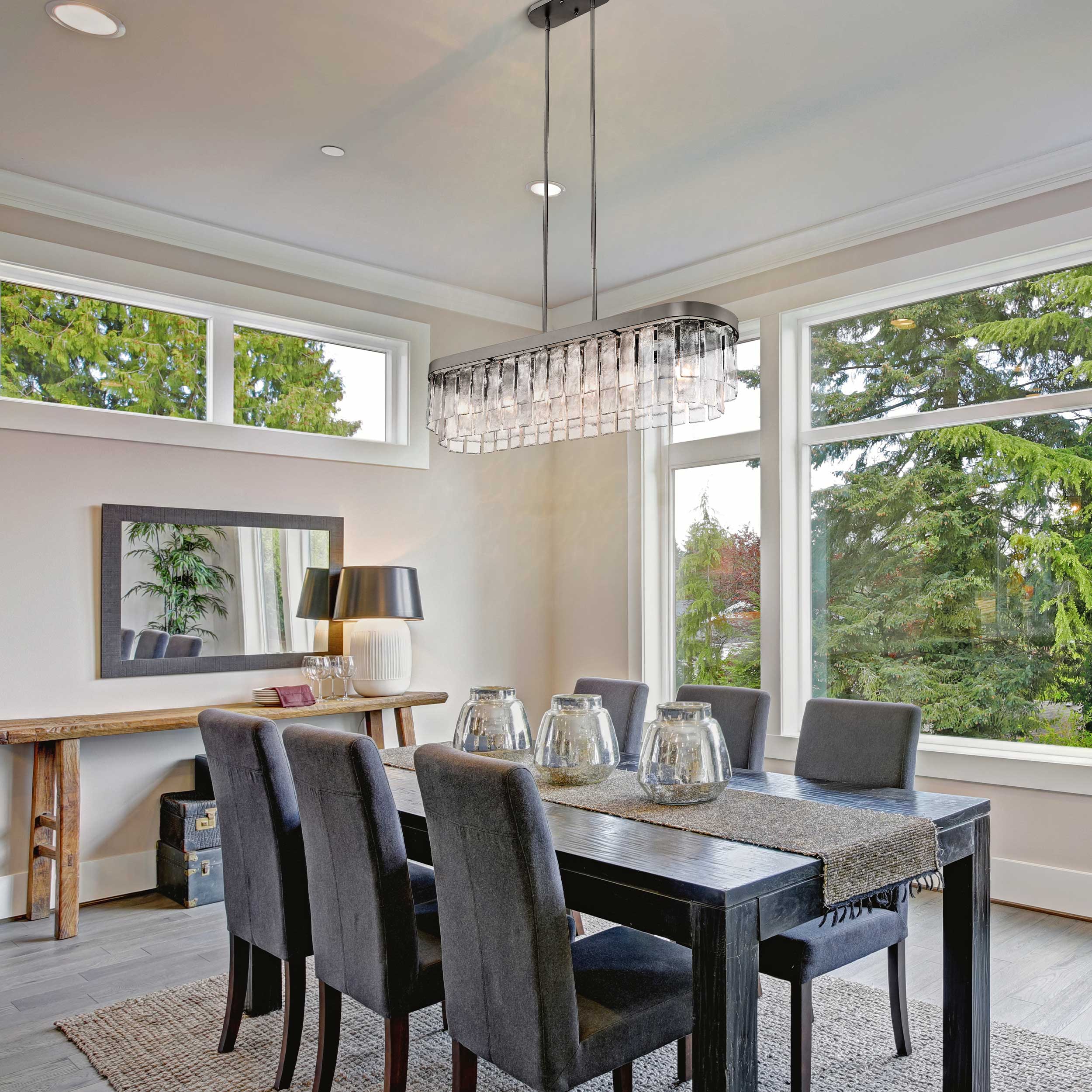 Golden Lighting Ciara 6-light Island Light in Matte Black