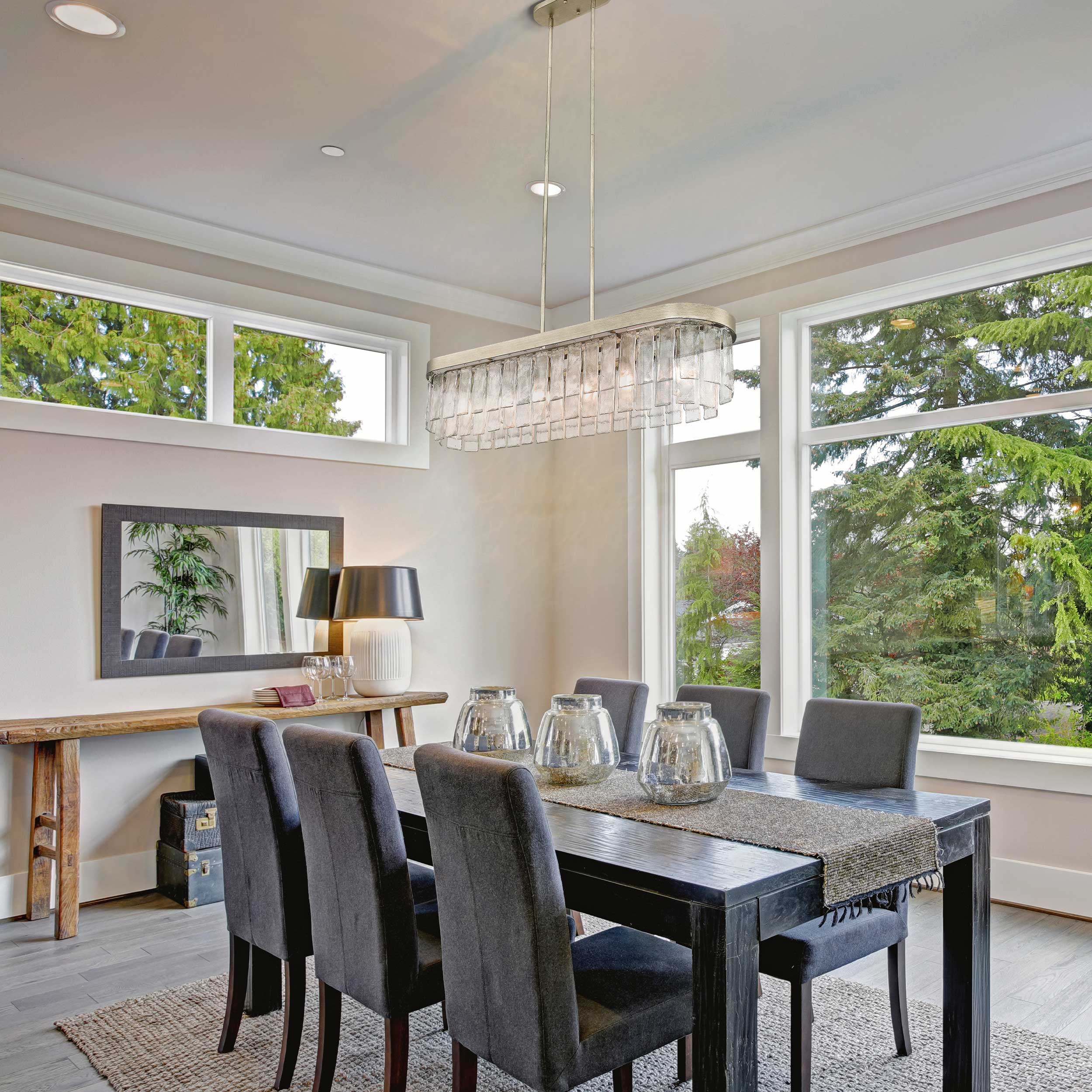 Golden Lighting Ciara 6-light Island Light in White Gold