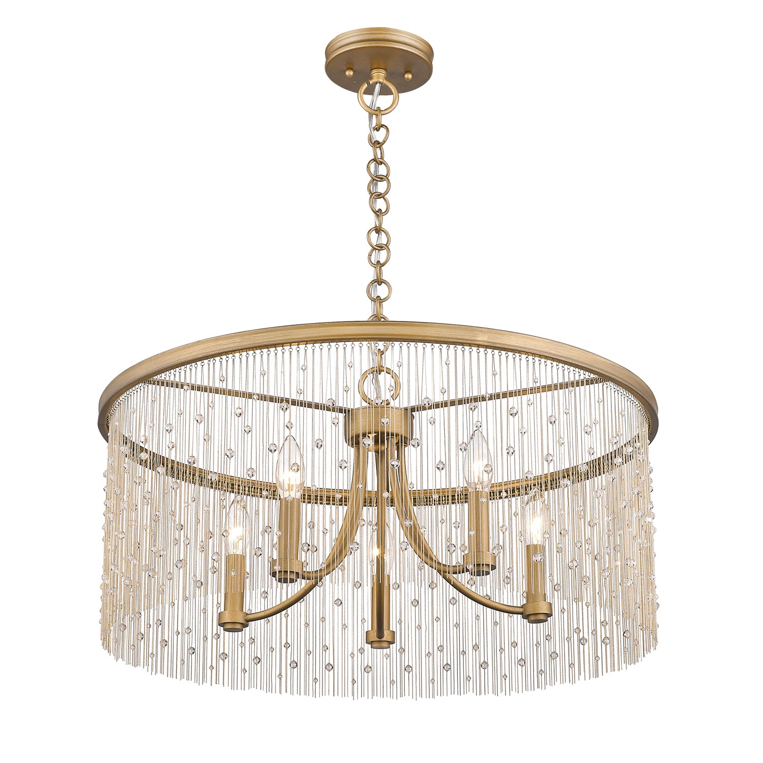 Golden Lighting Marilyn 5-light Chandelier in Peruvian Gold - - Golden Lighting