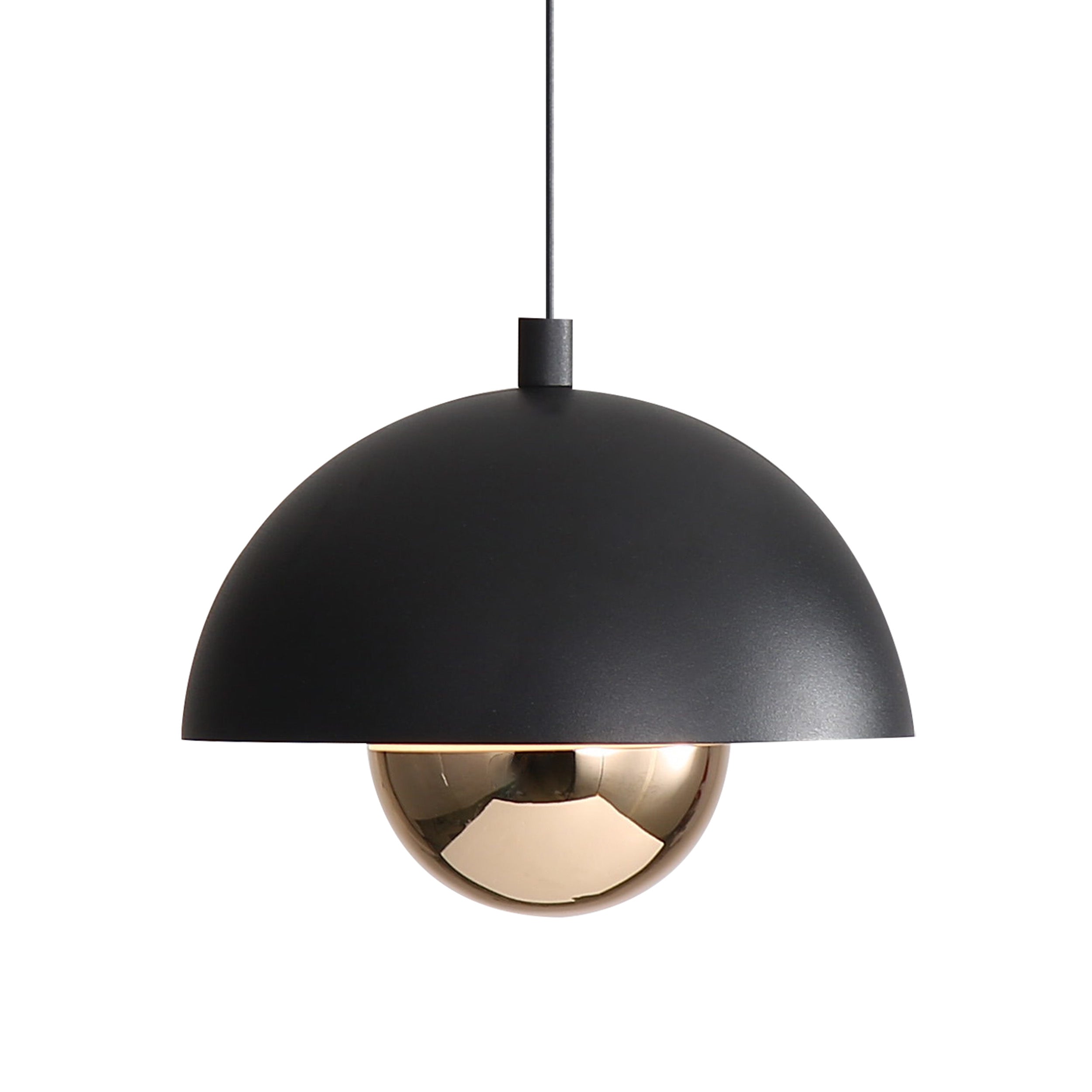 Vintra Integrated LED Pendant in Sand Black and Copper shade