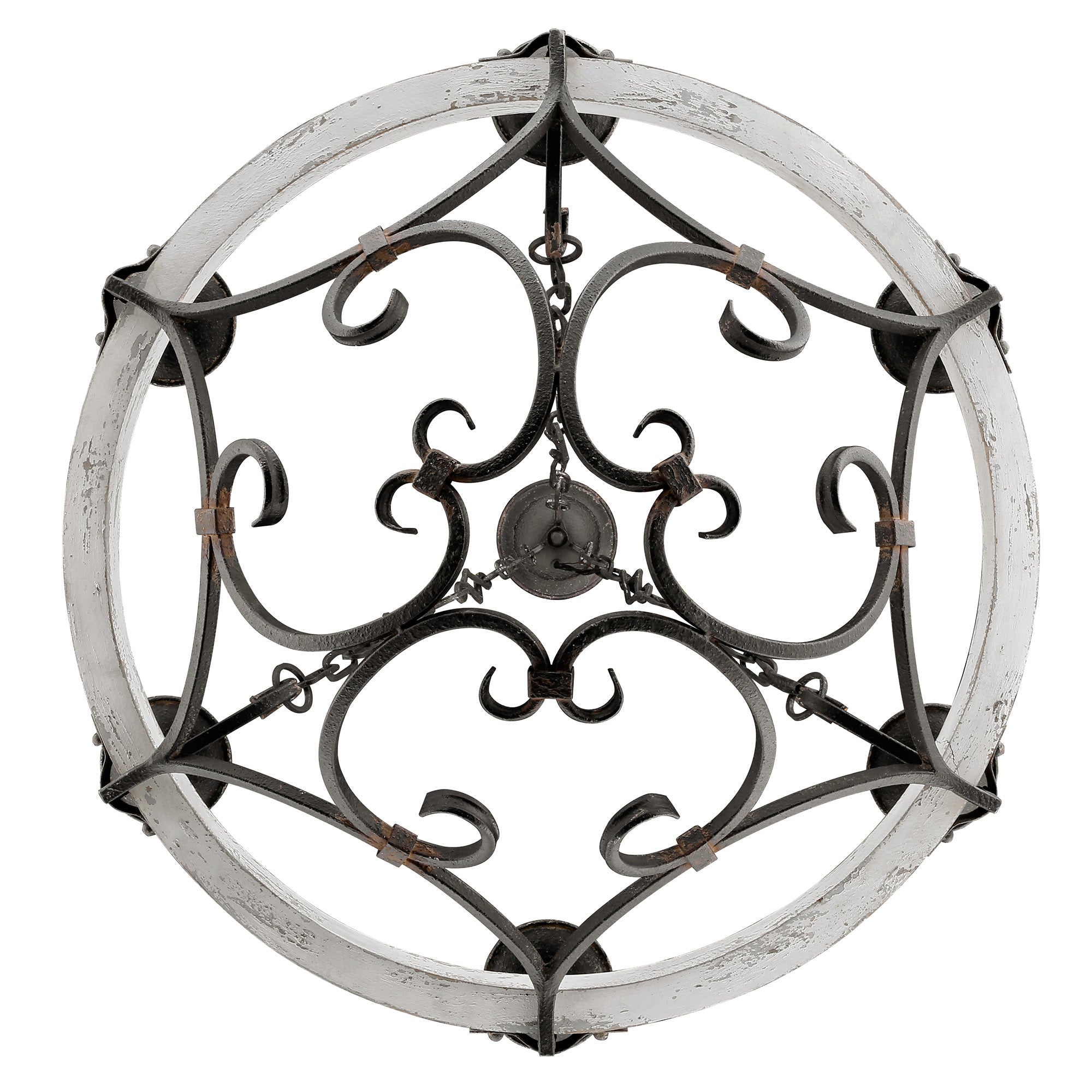 Madera 6-light Chandelier in Antique Black Iron