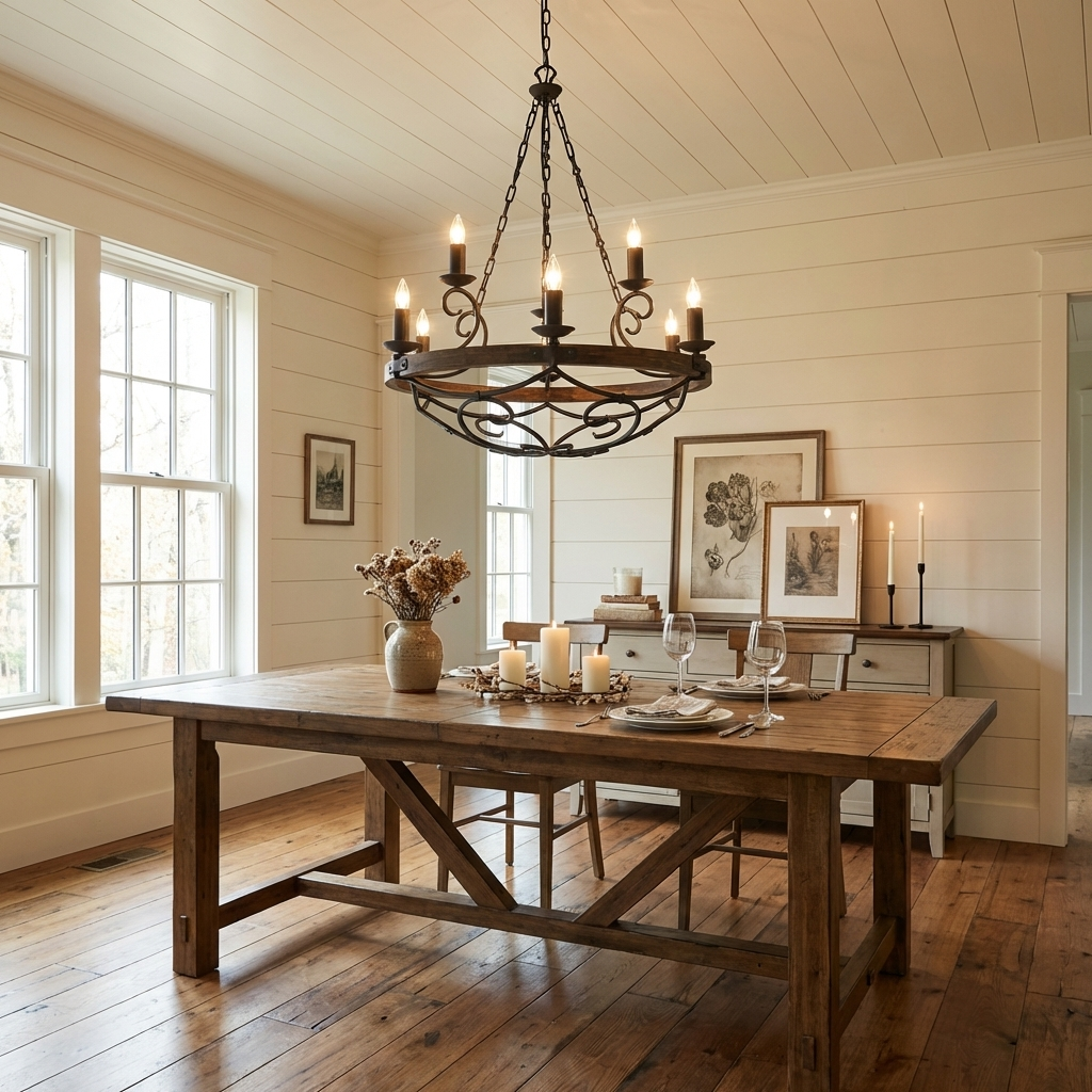 Madera 9-light Chandelier in Black Iron, alternate view - Golden Lighting