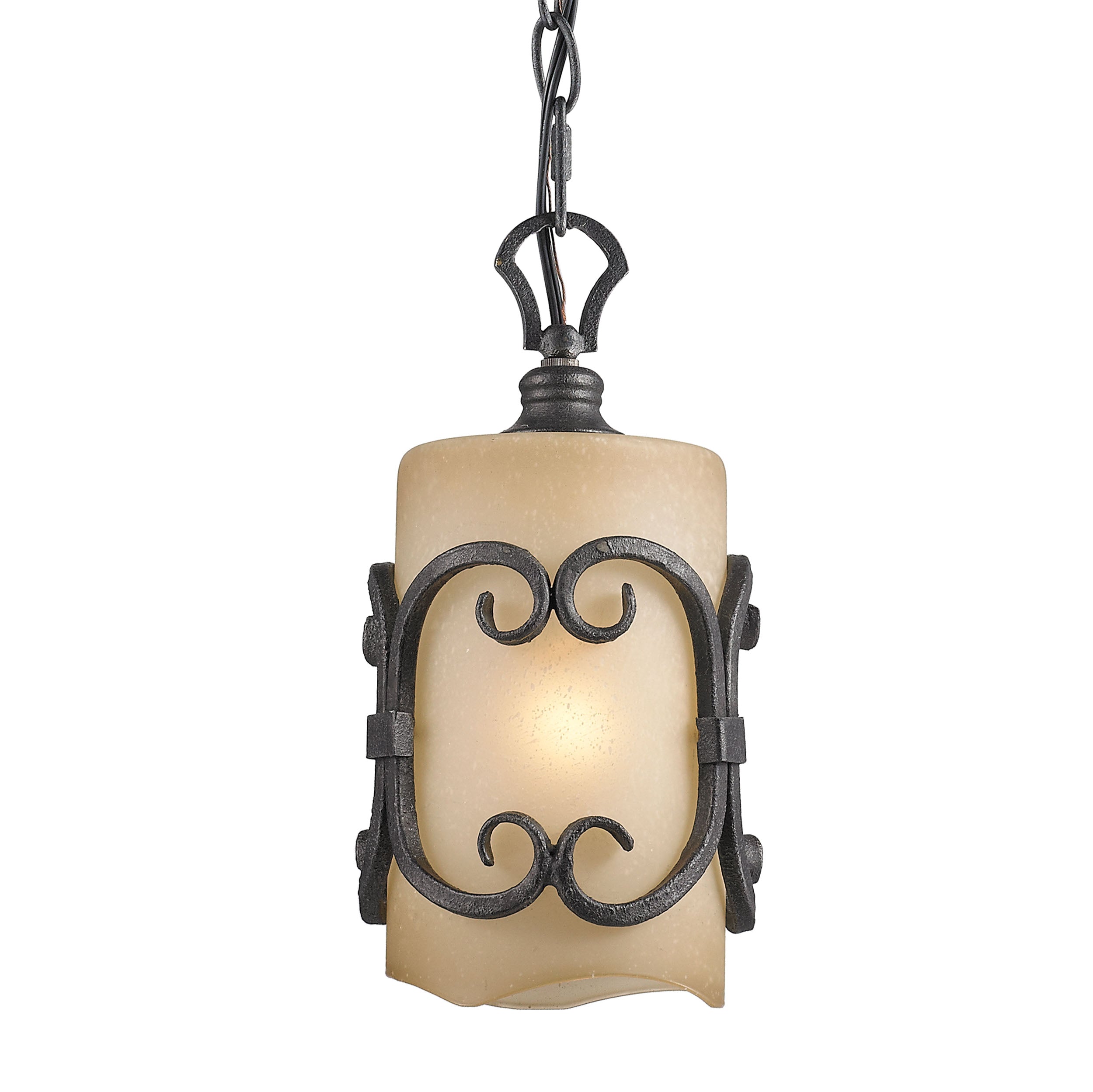 Madera 1-light Pendant in Black Iron