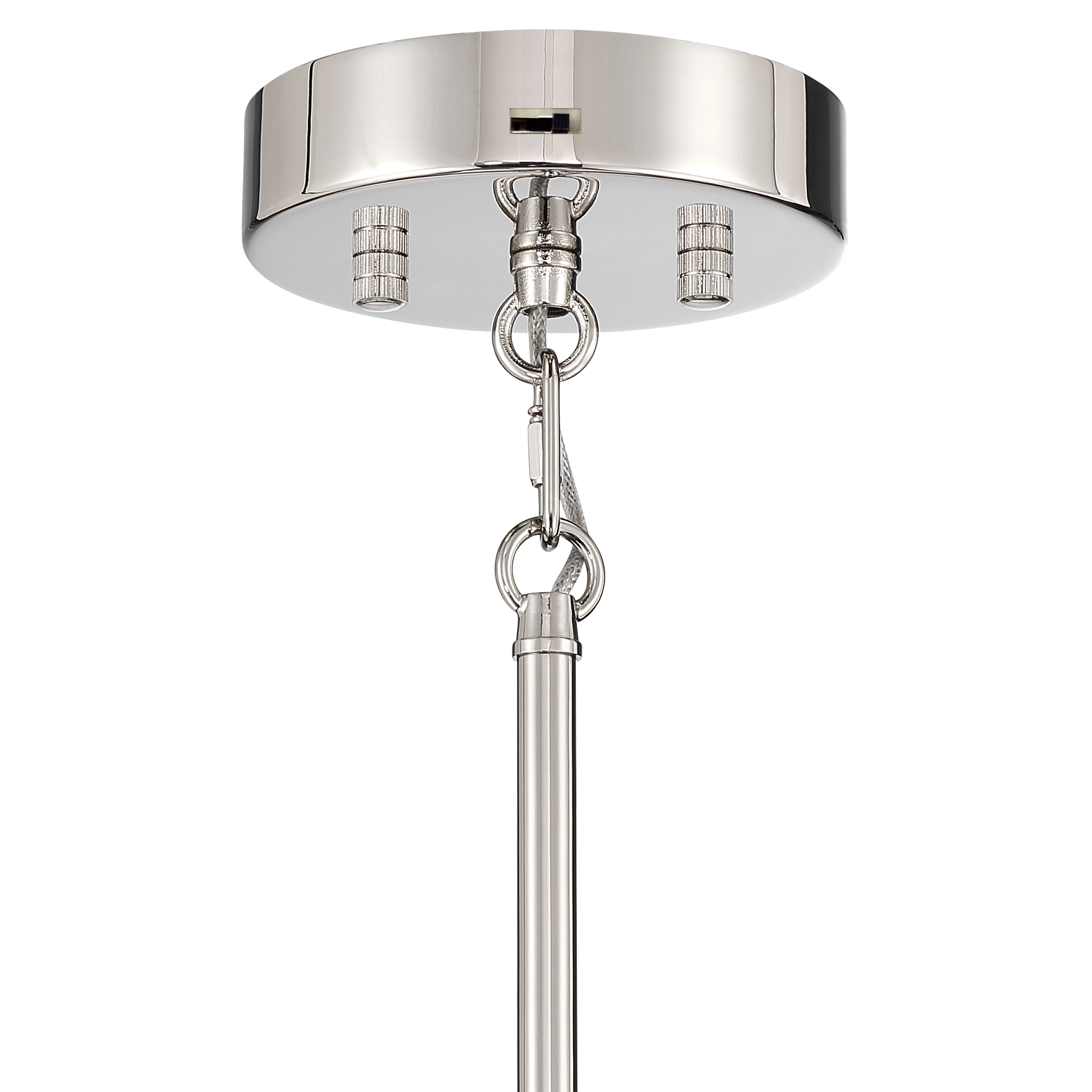 Golden Lighting Luminwood Integrated LED 24n Pendant in Polished Nickel with Wood-Pressed Clear Resin - - Golden Lighting