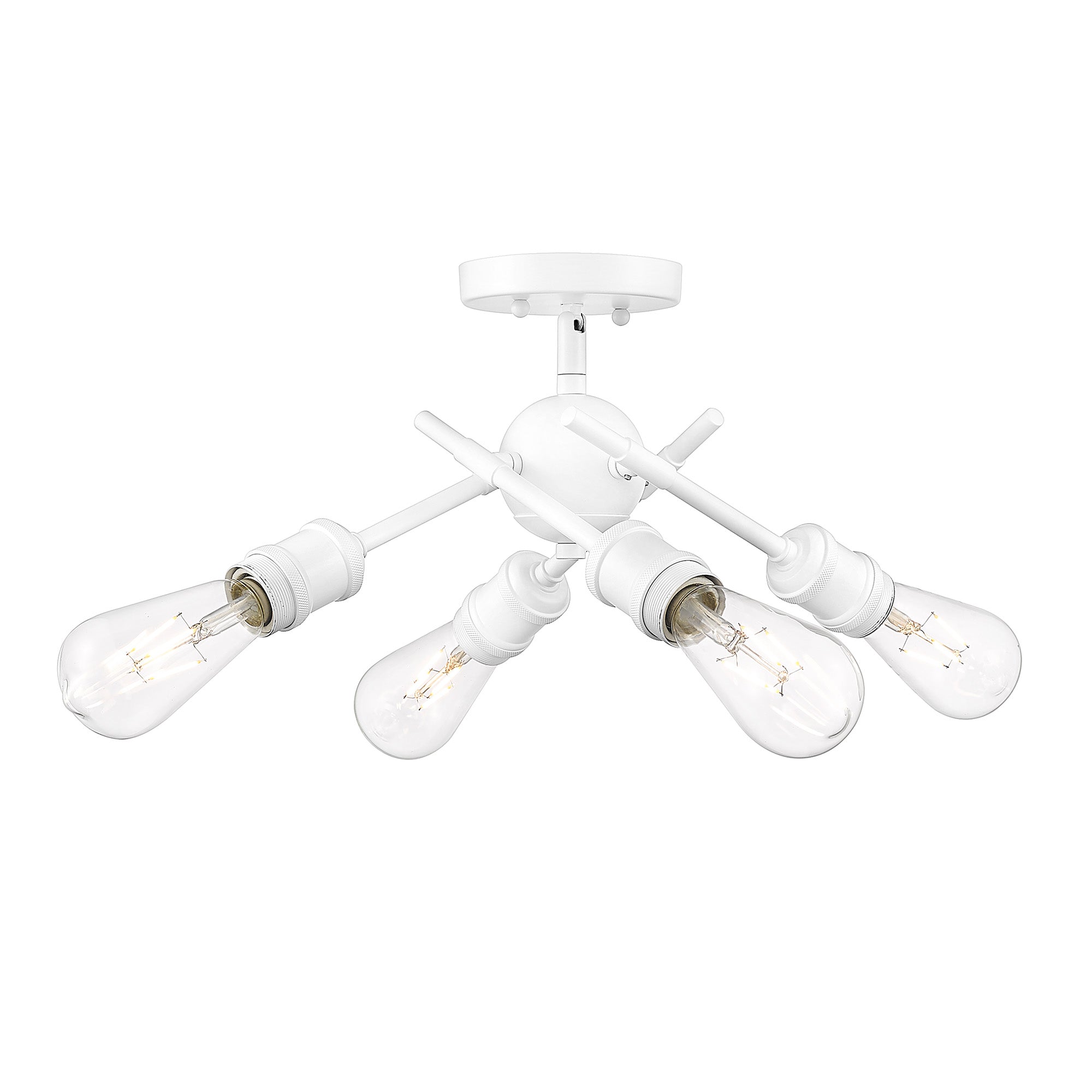 Axel 4-light Semi-Flush Mount in Matte White