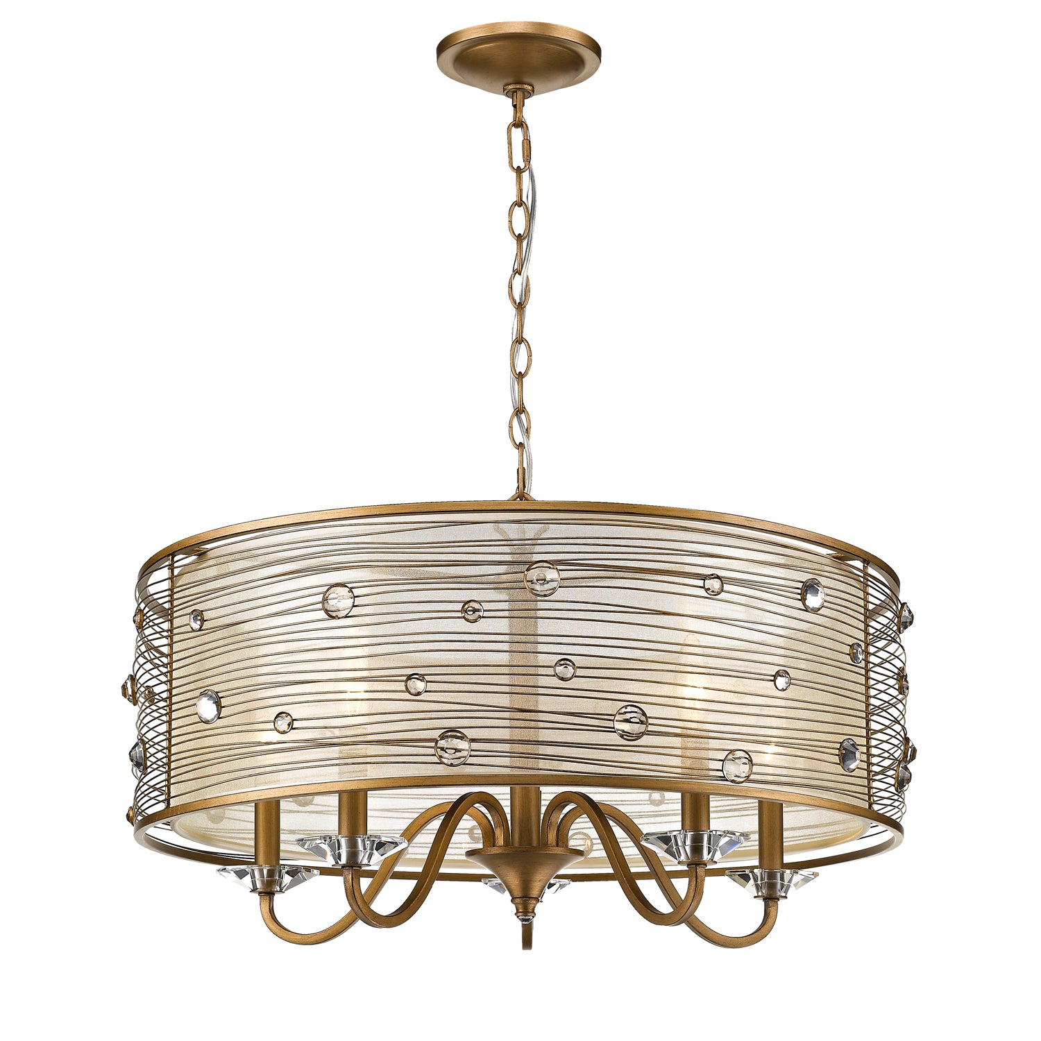 Golden Lighting Joia 5-light Chandelier in Peruvian Gold - - Golden Lighting