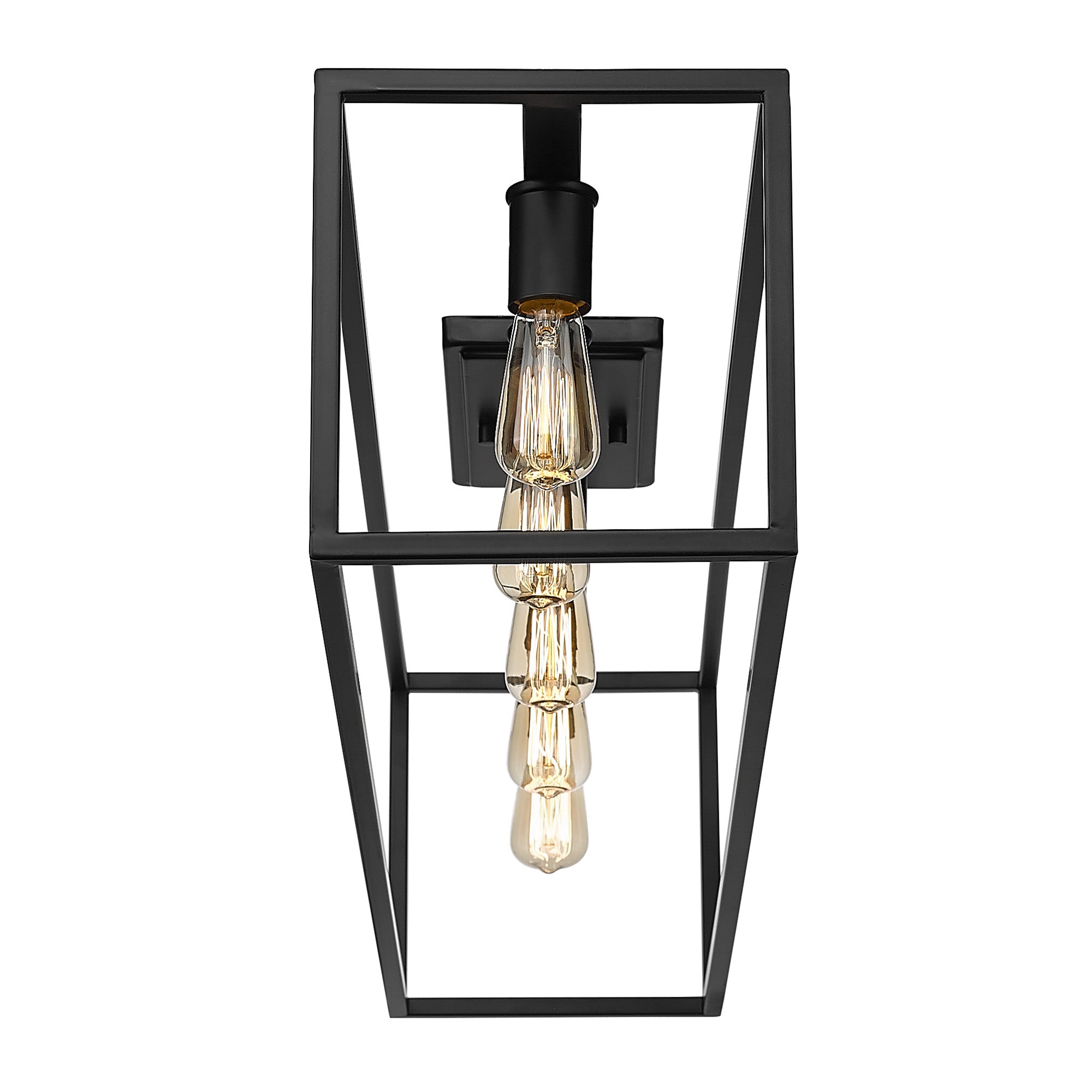 Golden Lighting Wesson 5-light Flush Mount in Matte Black - - Golden Lighting