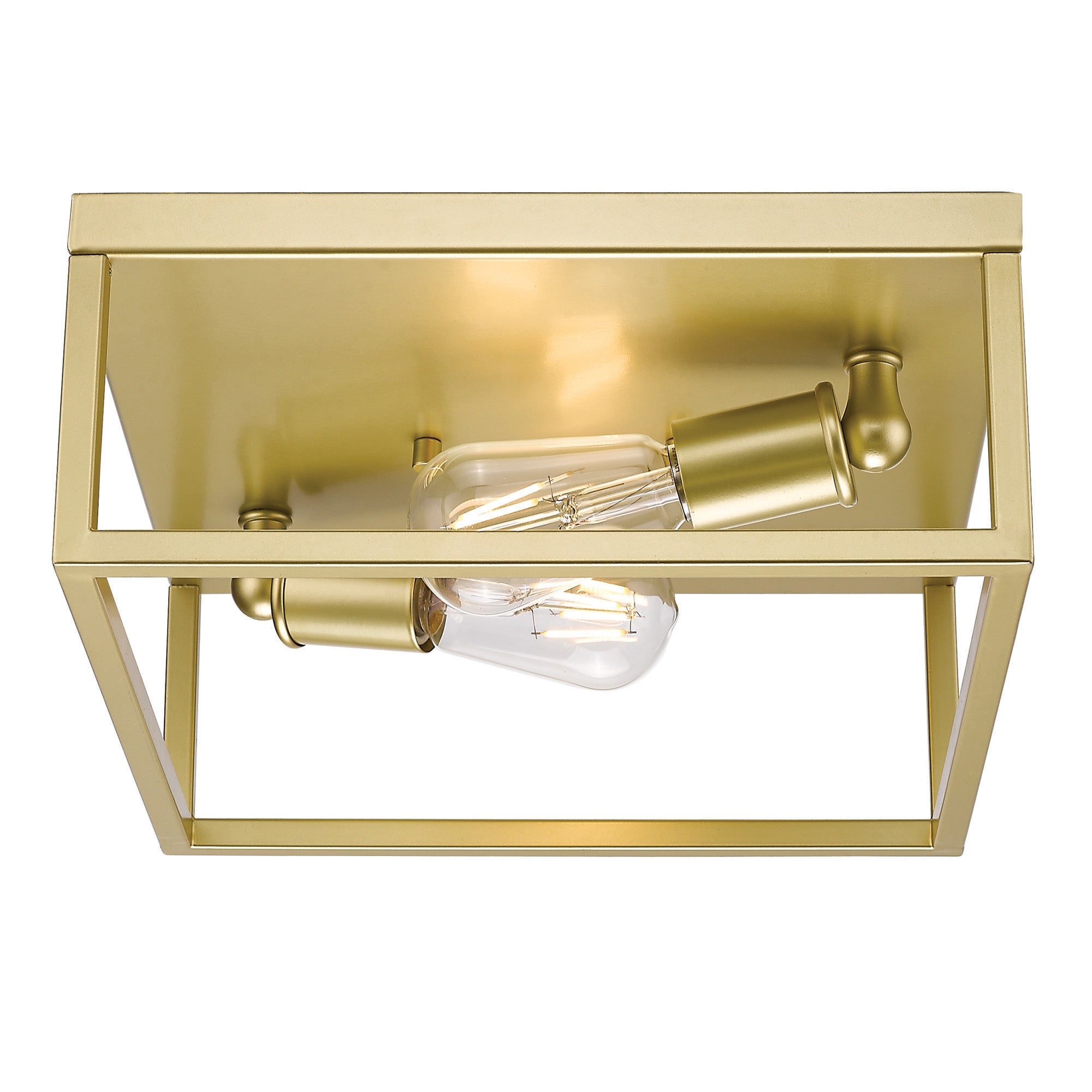 Golden Lighting Wesson 2-light Flush Mount in Olympic Gold - - Golden Lighting