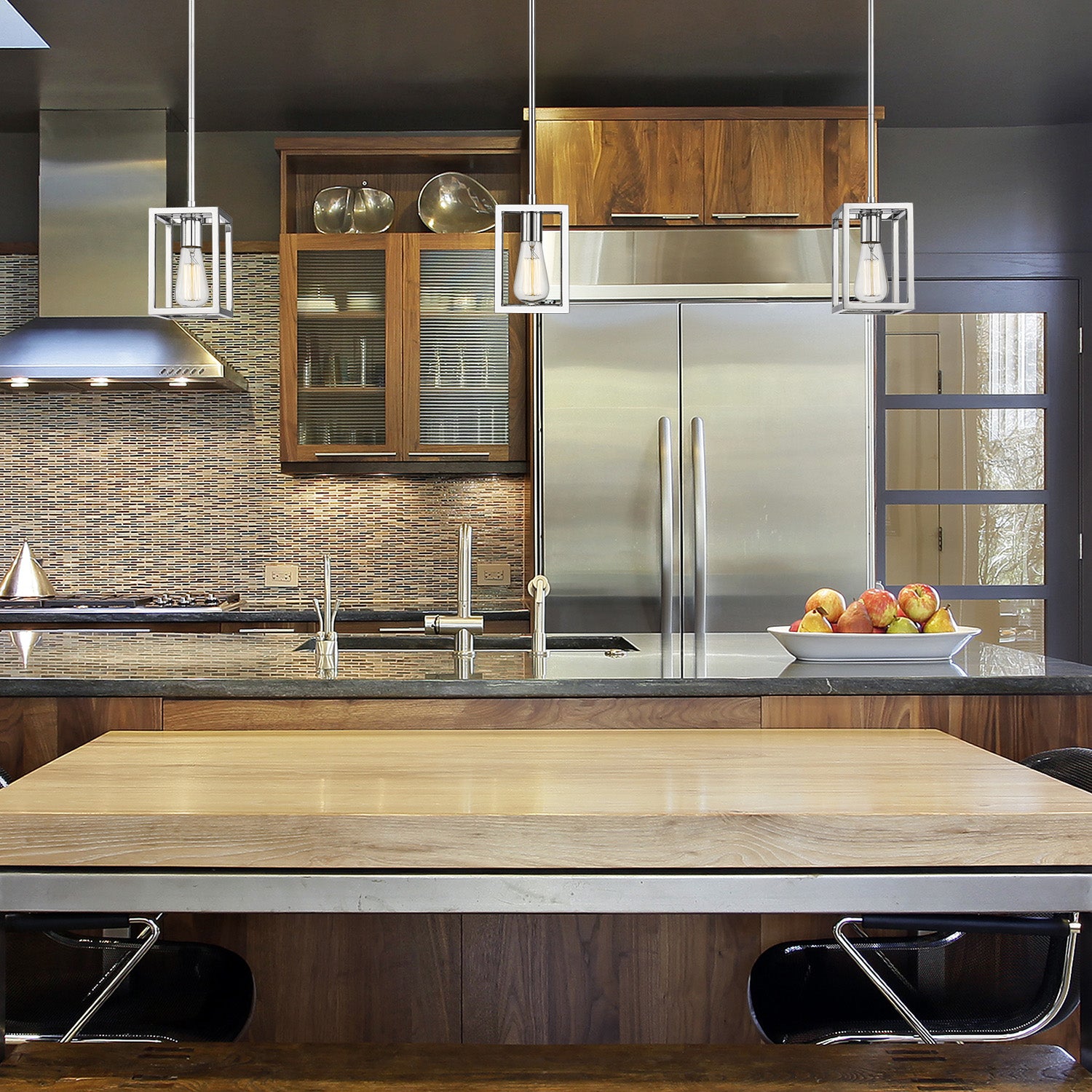 Golden Lighting Wesson 1-light Pendant in Chrome