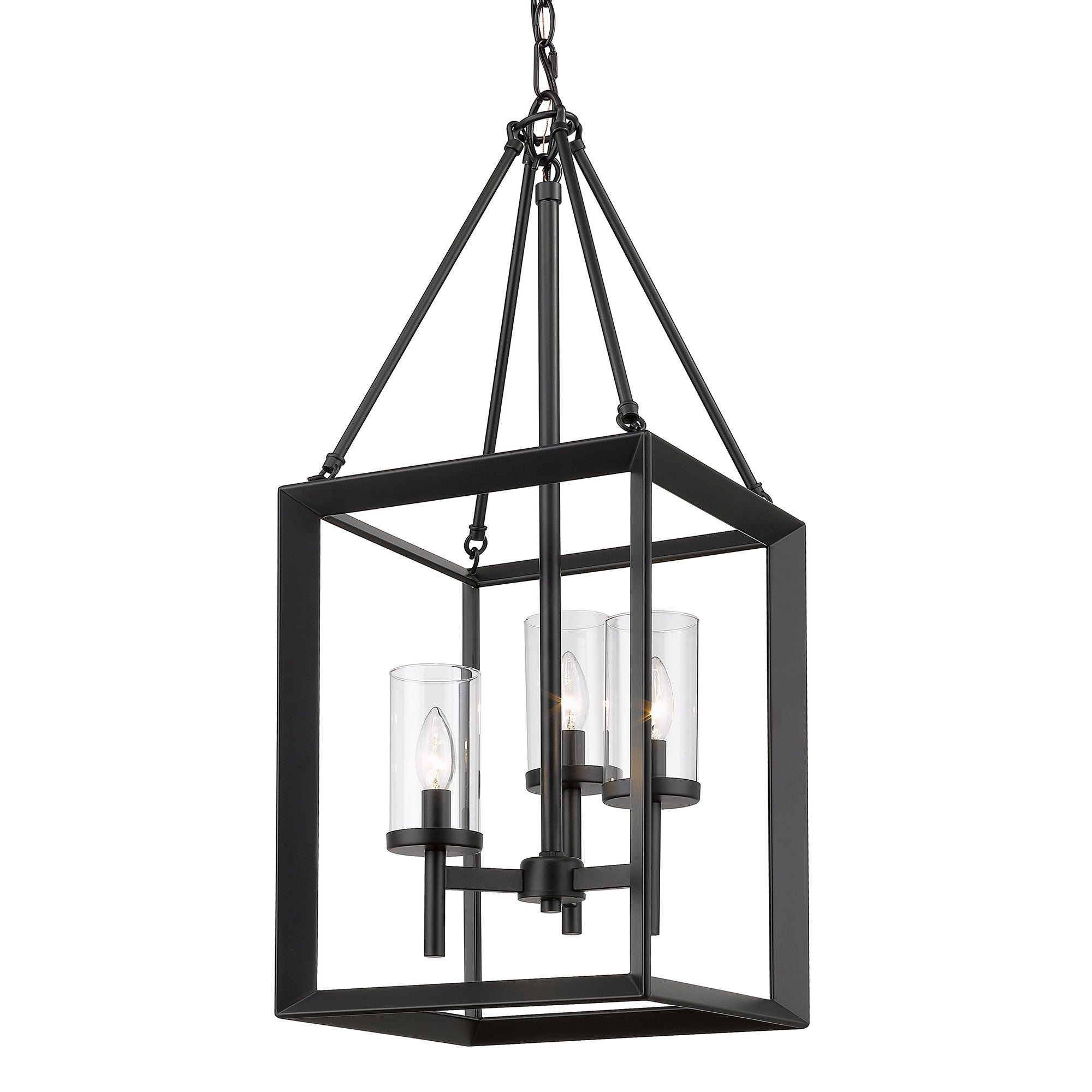 Golden Lighting Smyth 3-light Pendant in Matte Black - Default Title - Golden Lighting