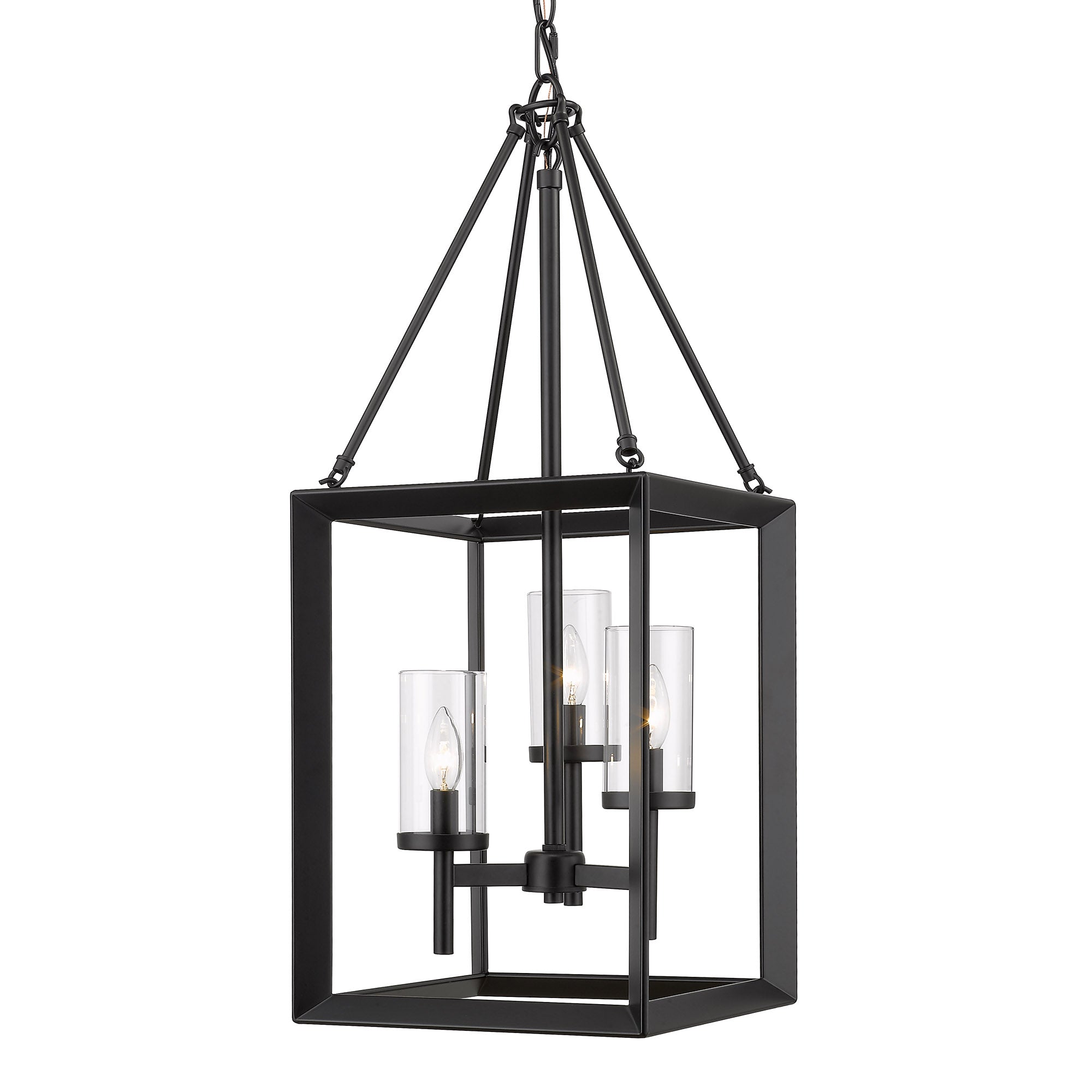 Golden Lighting Smyth 3-light Pendant in Matte Black