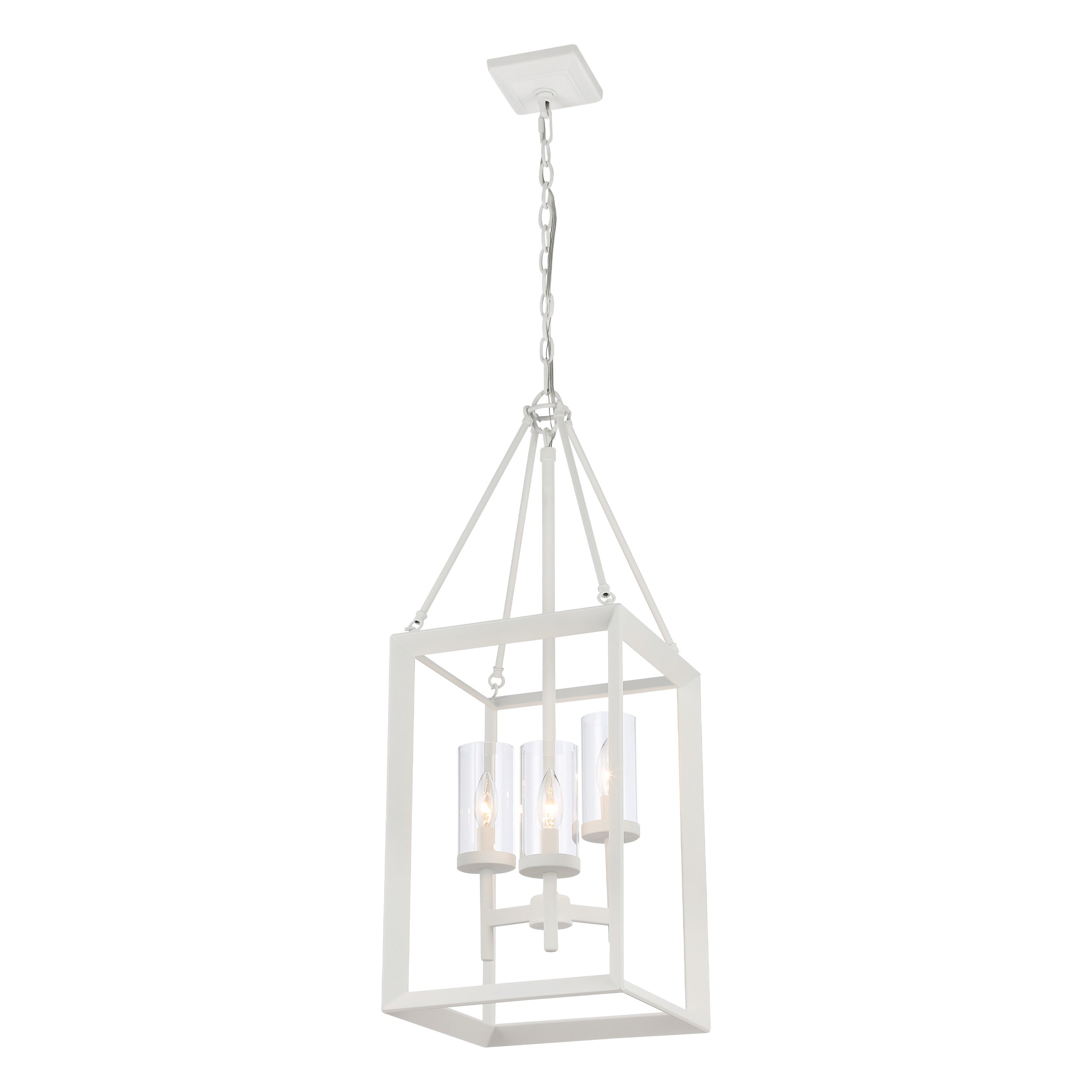Golden Lighting Smyth 3-light Pendant in Natural White - - Golden Lighting