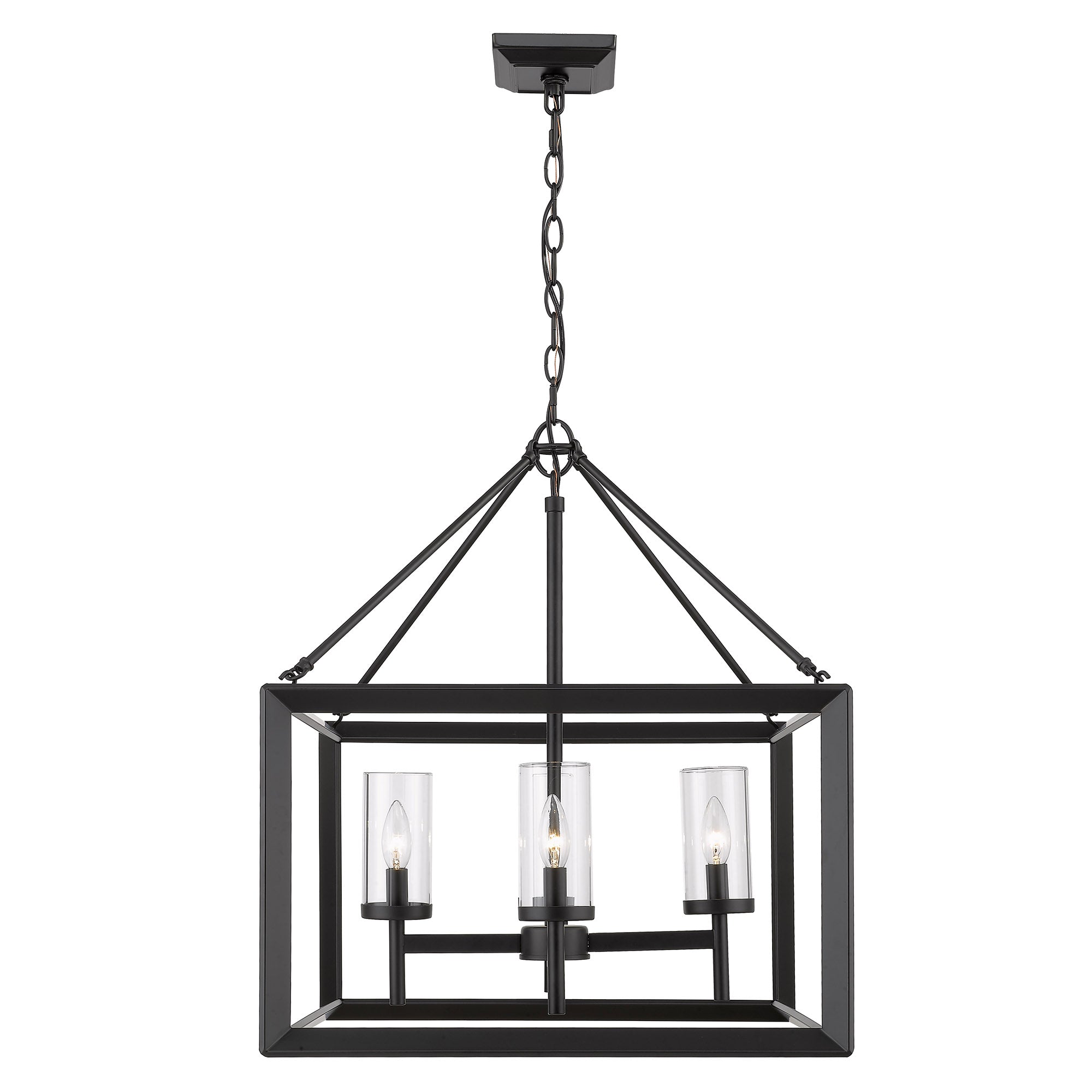 Golden Lighting Smyth 4-light Chandelier in Matte Black - - Golden Lighting