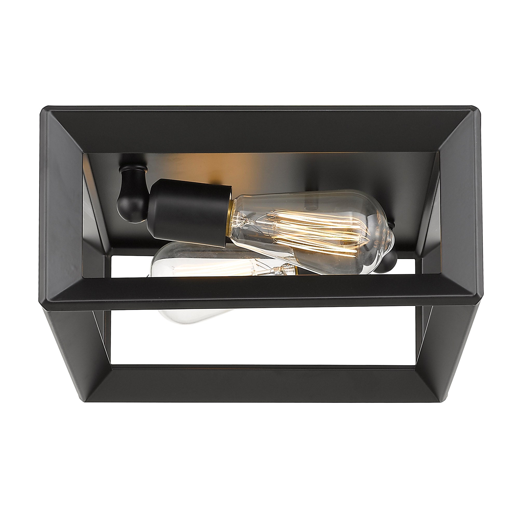 Golden Lighting Smyth 2-light Flush Mount in Matte Black - - Golden Lighting