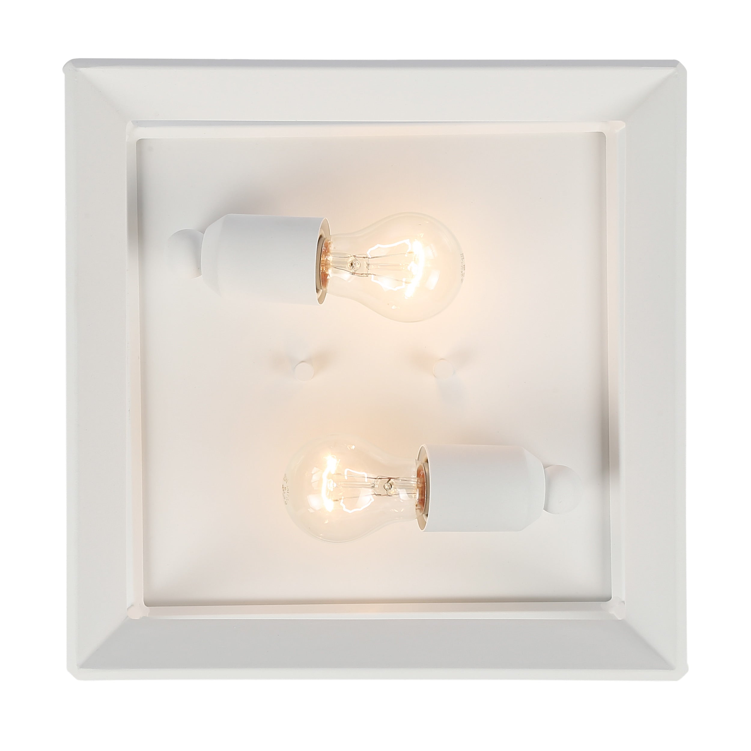 Golden Lighting Smyth 2-light Flush Mount in Natural White - - Golden Lighting
